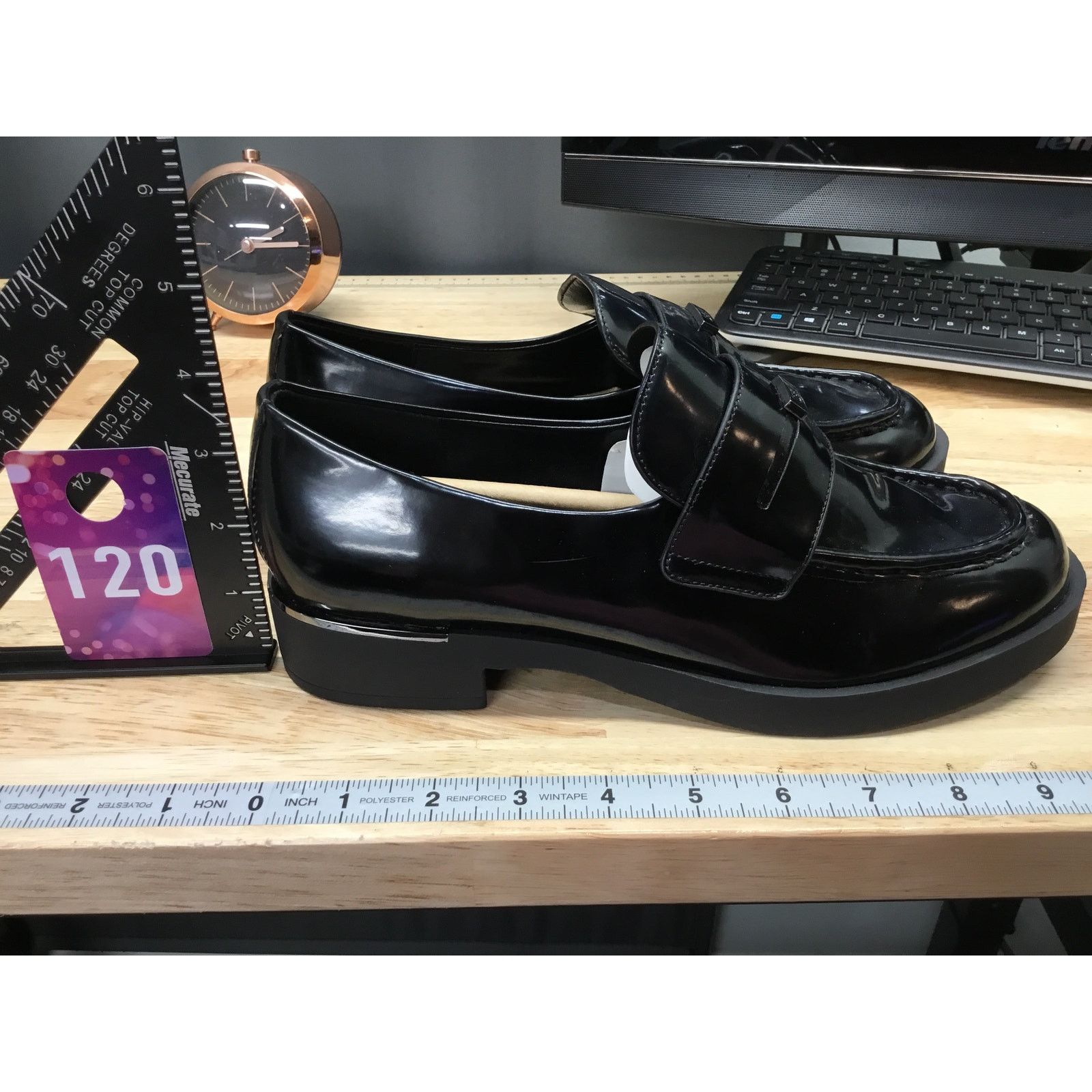 DKNY DKNY Ivette Women's 9 Black Patent Leather Slip-On Loafers Size US 9 / IT 39 - 2 Thumbnail