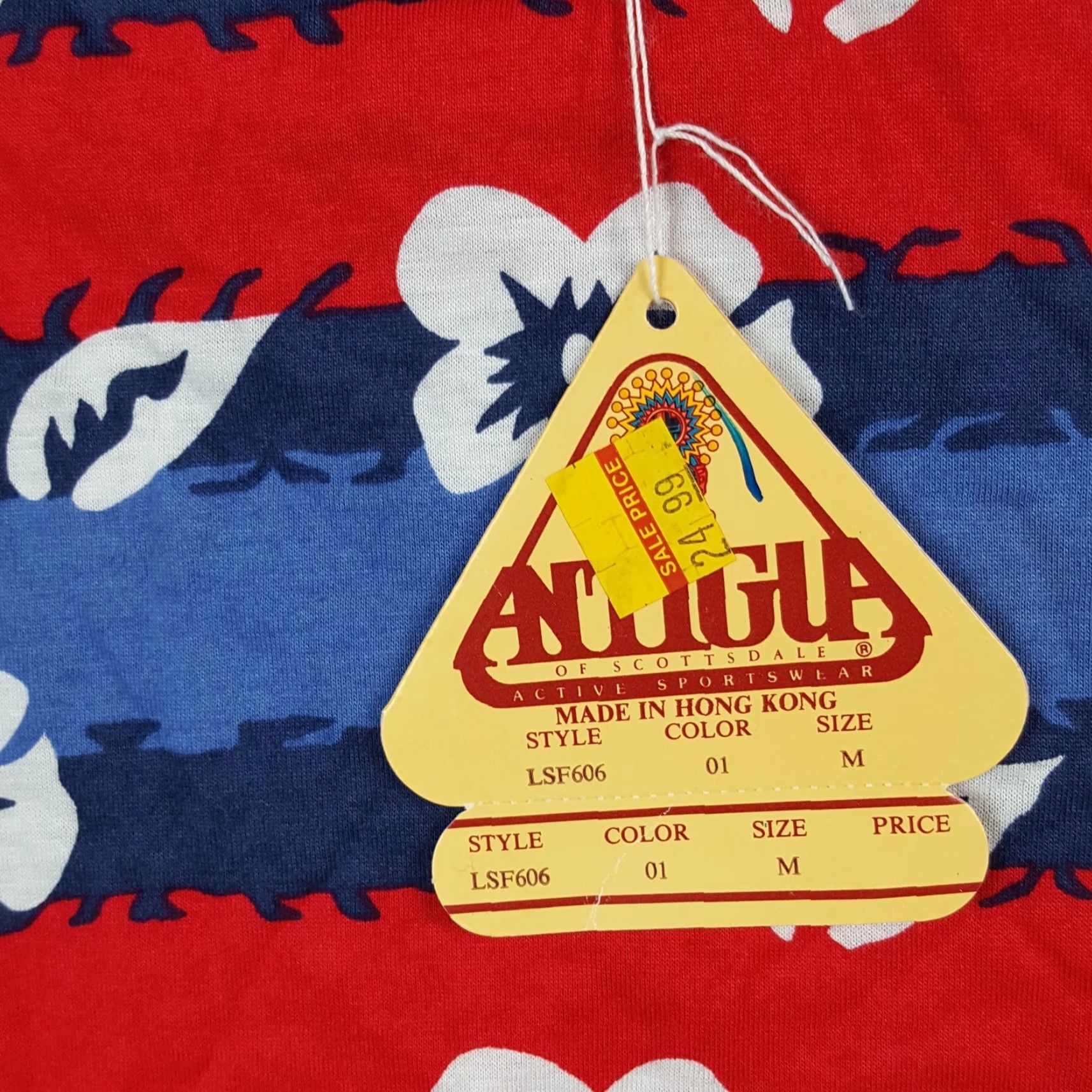Vintage Vintage Antigua Women's Polo Shirt Medium Beach Surf Hawaiiana 90s Floral Striped Summer Size M / US 6-8 / IT 42-44 - 6 Thumbnail