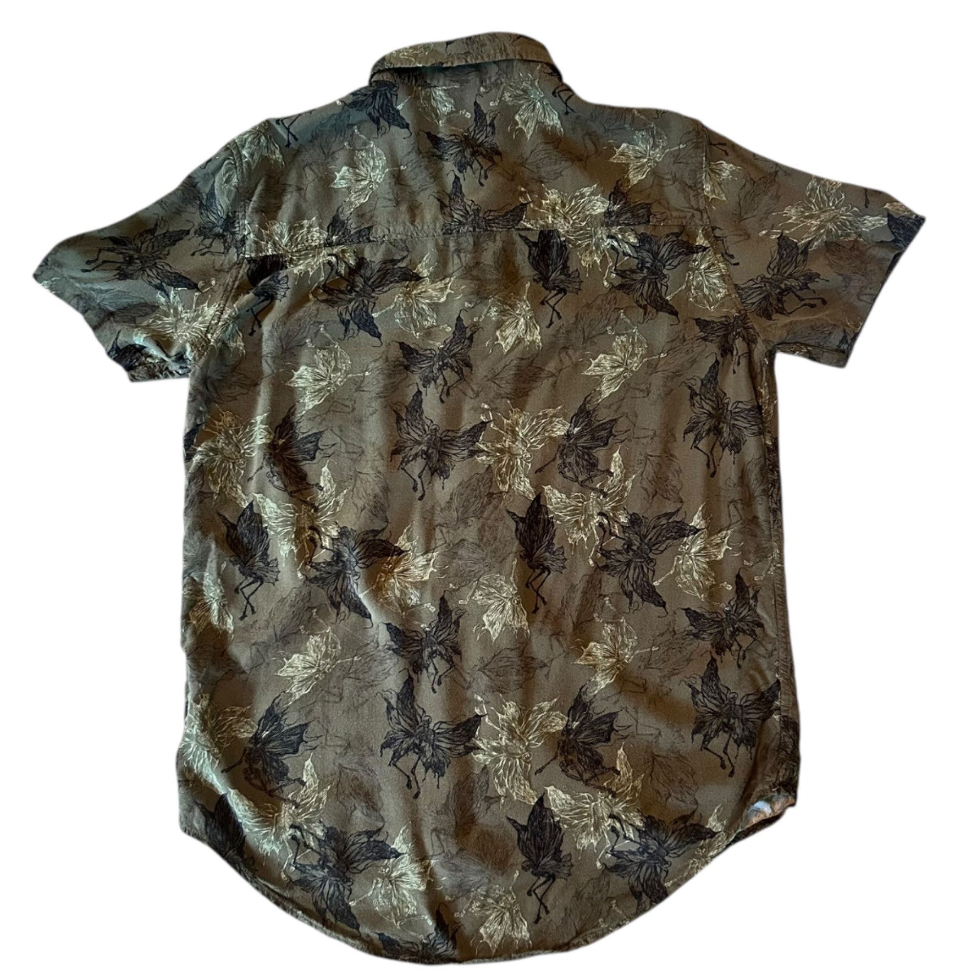 Other Social Collision 100% Rayon Skeleton Print Button Up Shirt S Size S / US 4 / IT 40 - 5 Thumbnail