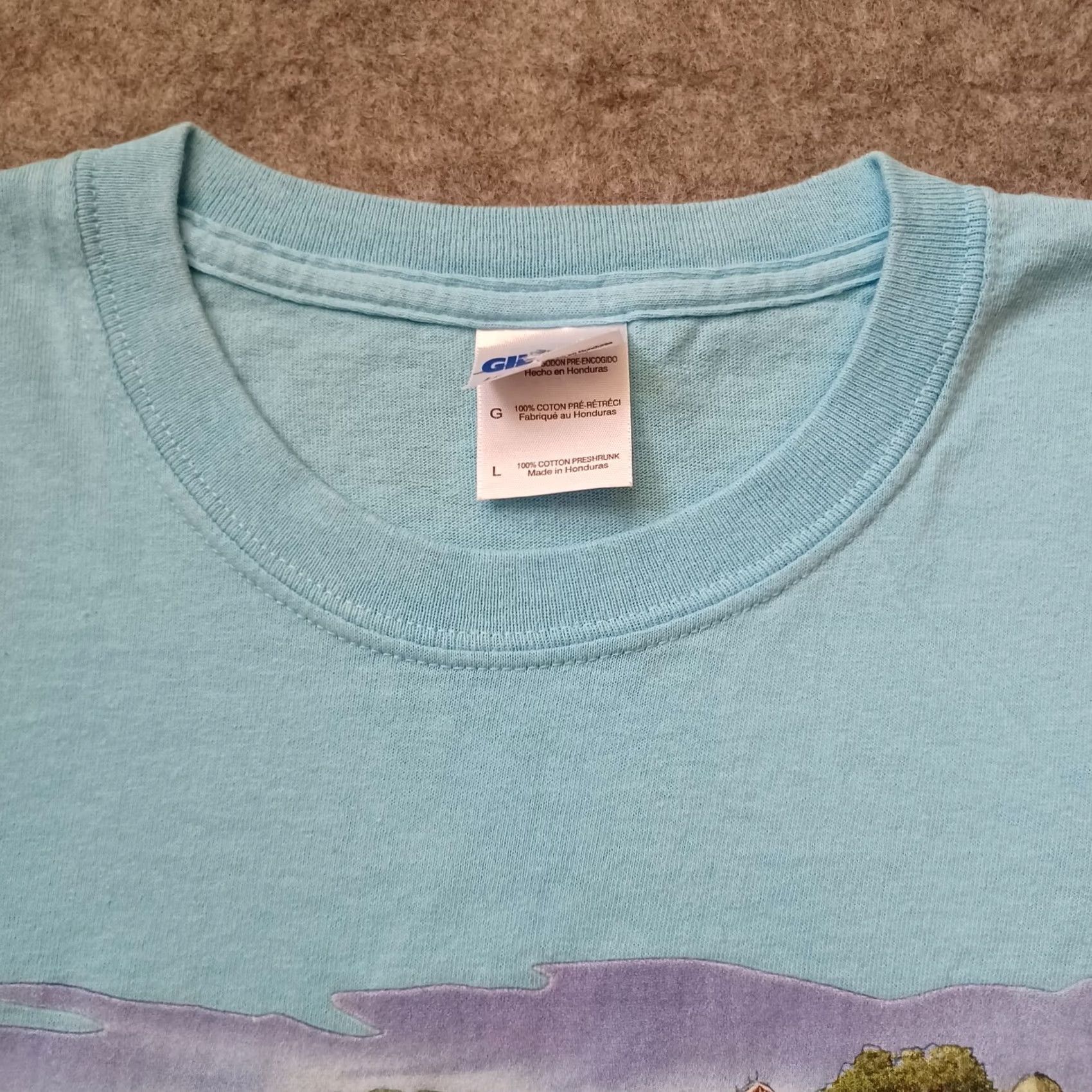 Gildan Kansas Mens T Shirt Size Large Blue State Farm Graphic Logo Short Sleeve Size US L / EU 52-54 / 3 - 6 Thumbnail