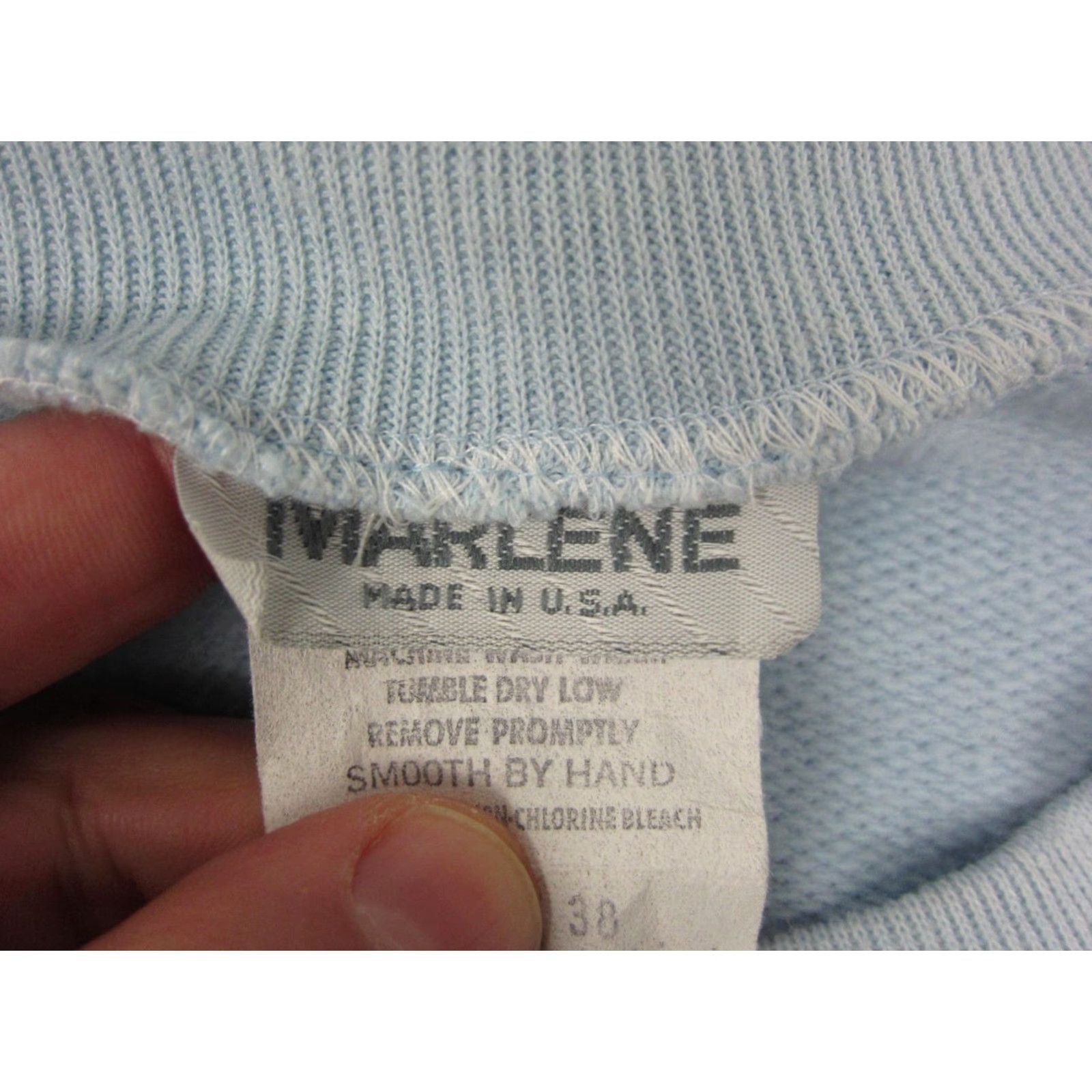 Vintage VINTAGE Marlene Sweater Womens S Blue Crewneck Pullover 80s United States Small Knit Cotton Polyester Button, All Seasons, Winter, Fall Womens Size S / US 4 / IT 40 - 4 Thumbnail