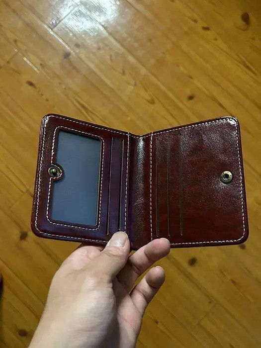 Japanese Brand × Vintage Y2K Leather Cross Wallet (burgundy) Size ONE SIZE - 7 Thumbnail