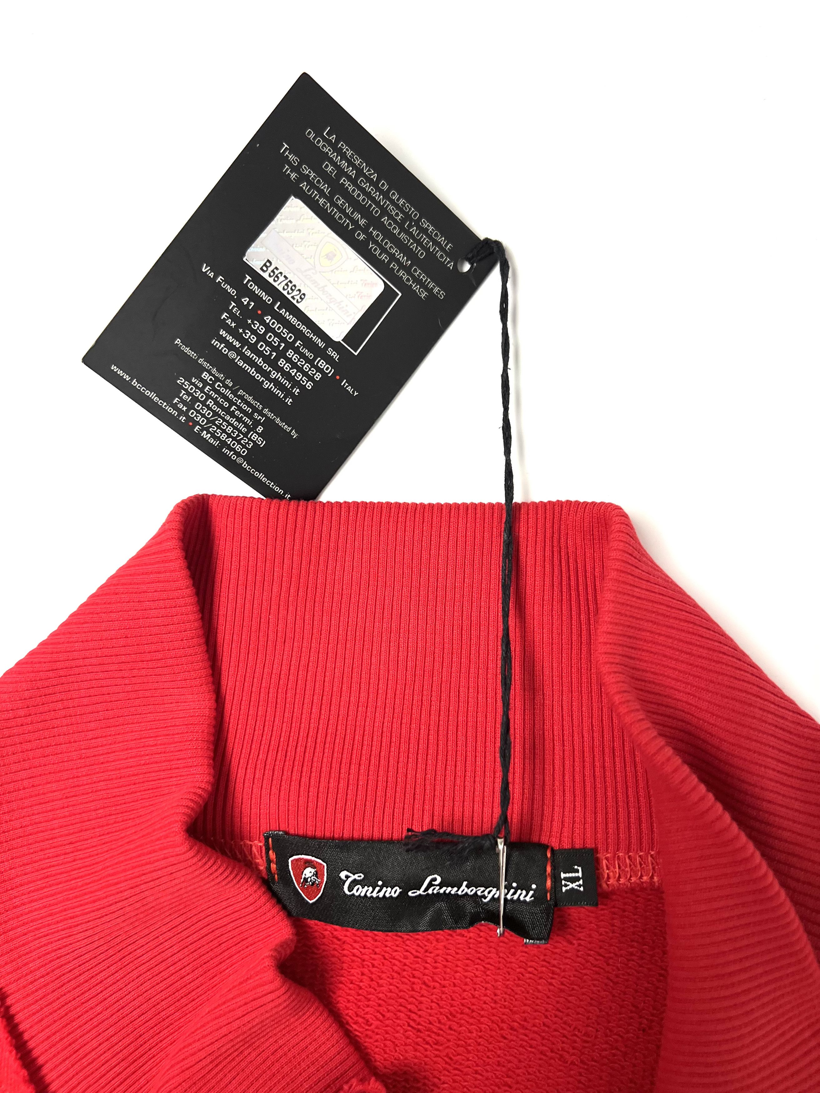 Lamborghini CORINO LAMBORGHINI / KITESURFING, RED SWEATSHIRT W / ZIPPER Size US XL / EU 56 / 4 - 14 Thumbnail