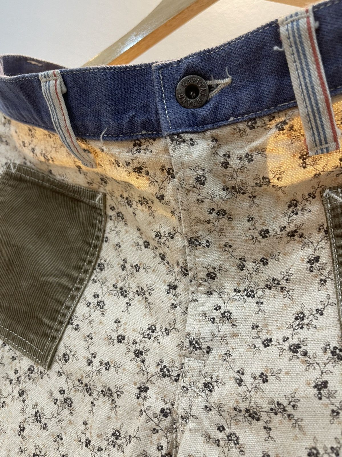 Kapital Kapital Floral Sarouel Pants Denim,All Over Pattern Size US 33 - 4 Thumbnail