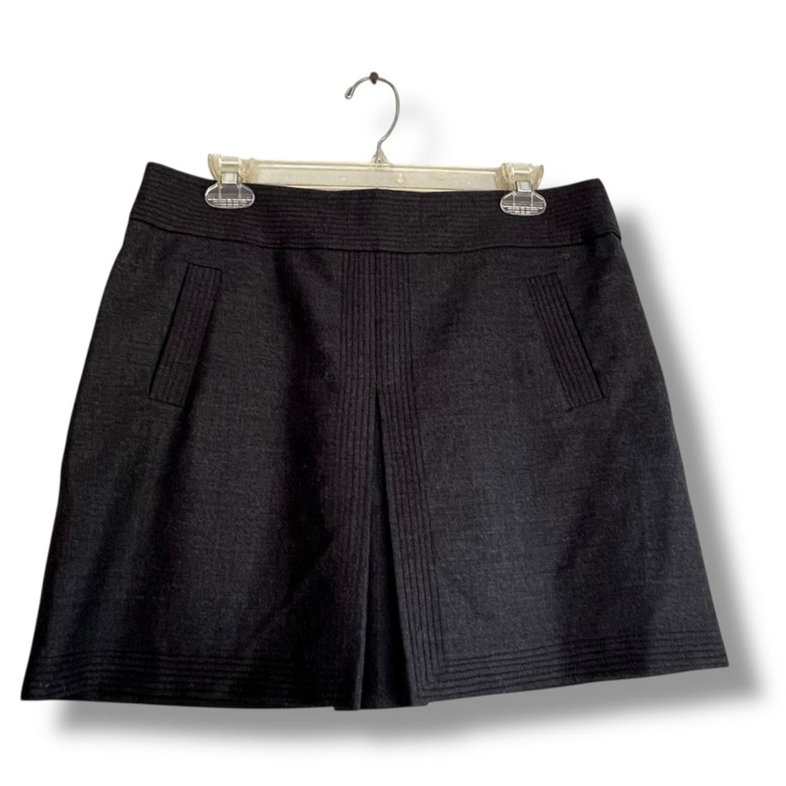 J.Crew J.Crew charcoal gray wool blend A-line mini skirt women's 10 Size 32" / US 10 / IT 46 - 6 Thumbnail