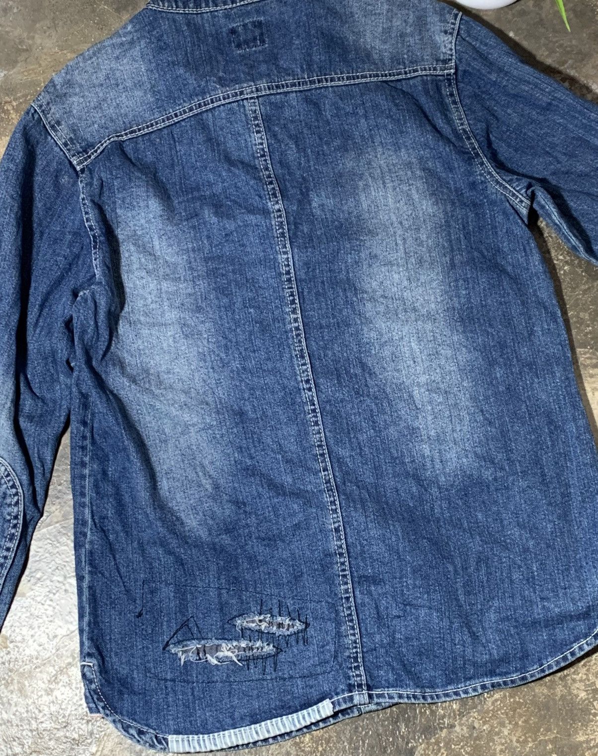 Kapital Bonds And Peace Sashiko Selvedge Denim Shirt Kapital Style Size US L / EU 52-54 / 3 - 6 Thumbnail
