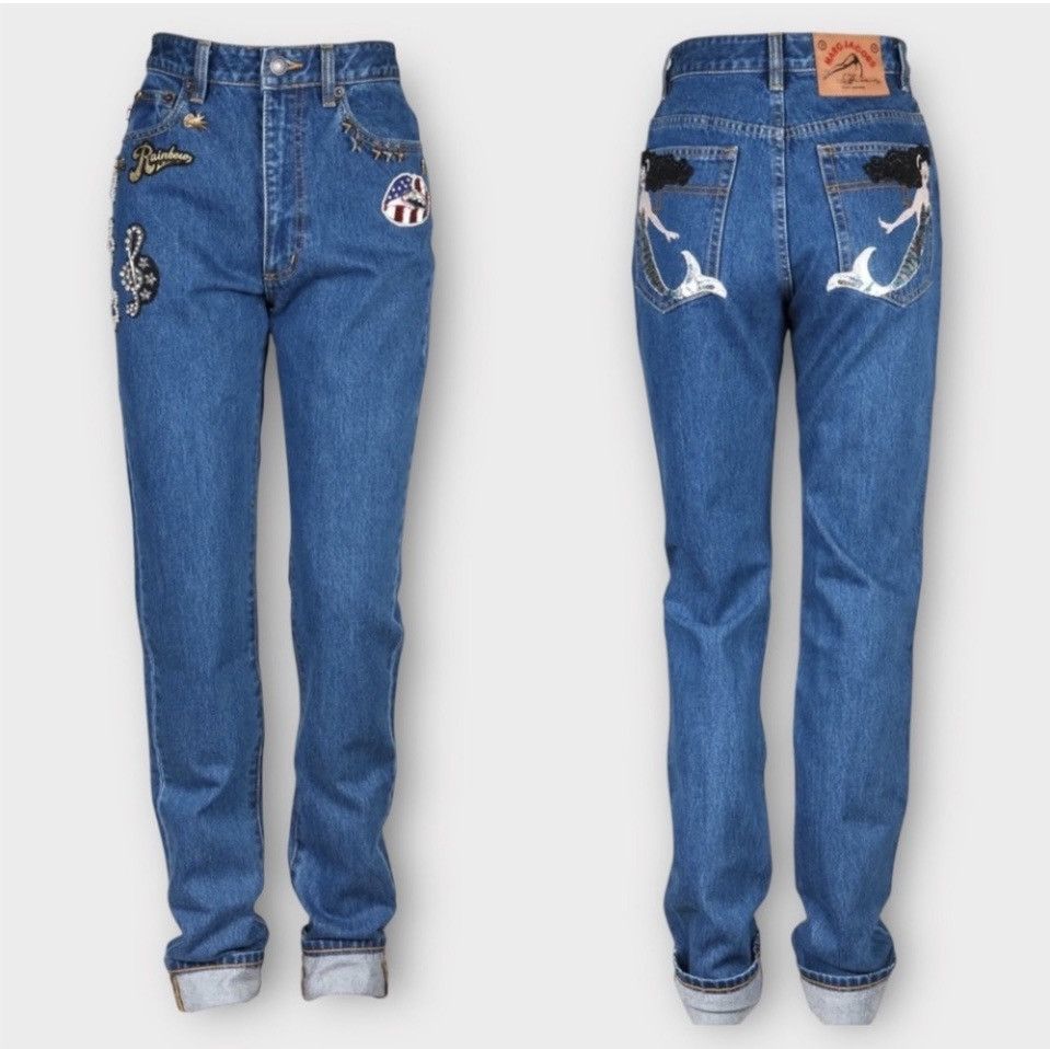 Marc Jacobs NWOT Marc Jacobs Sequin Embellished Mermaid Jeans Size 27" / US 4 / IT 40 - 2 Thumbnail