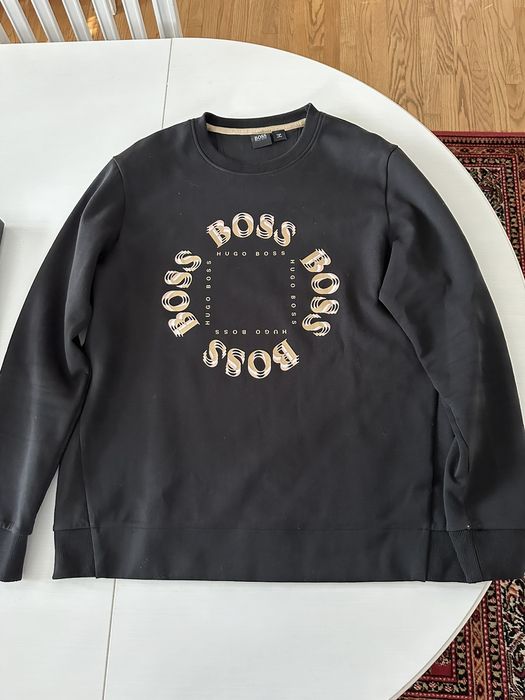 Hugo boss discount sweatshirt black gold