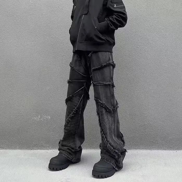 Japanese Brand × Jean Vintage Raw Edge Heavy Rare Jeans Size US 28 / EU 44 - 3 Thumbnail