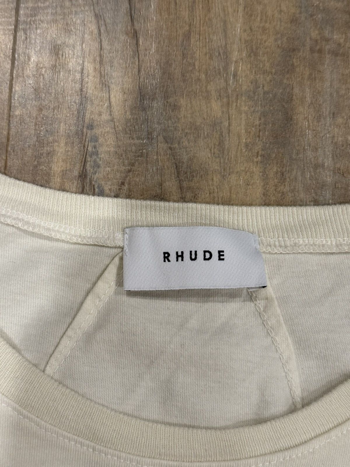 Rhude Rhude NASCAR Race Logo Cream Tee Racing Tour Checkered Flag Size US L / EU 52-54 / 3 - 7 Thumbnail