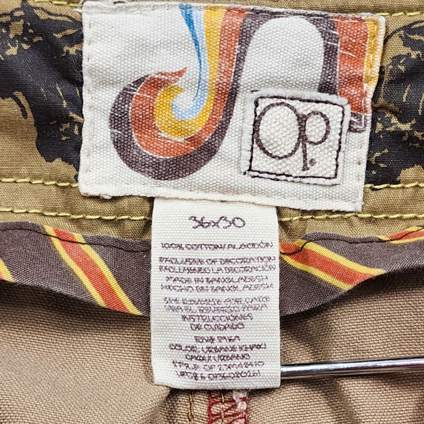 Vintage OP Cargo Pants Mens 36x30 Khaki Cargo Pockets Streetwear Beach Vintage: None (adjusted within rules) Size US 36 / EU 52 - 5 Thumbnail