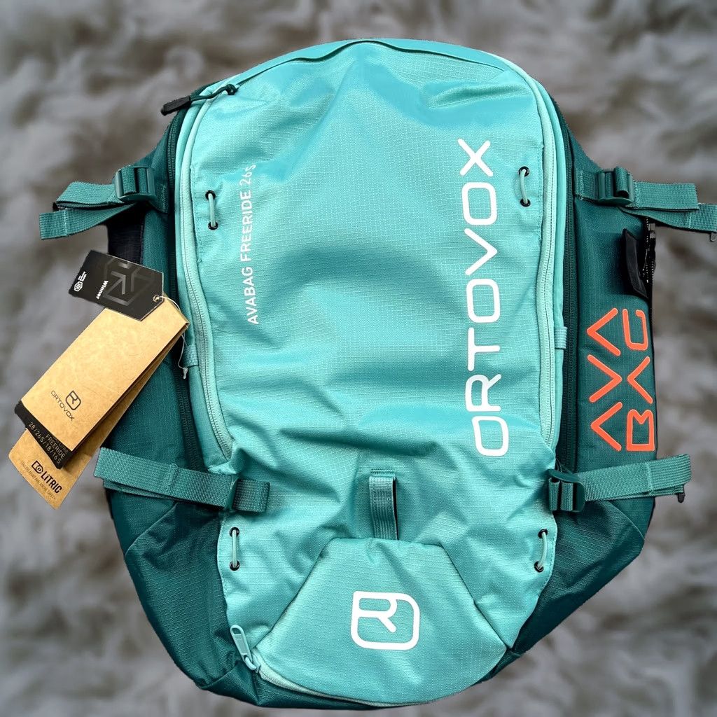 ORTOVOX ORTOVOX Avabag Litric Freeride 26S Short Zip On Avalanche Pack Ski Snowboard Backpack Water Resistant Green Unisex Adults Medium Zip-Around מש Size US 31 - 1 Thumbnail
