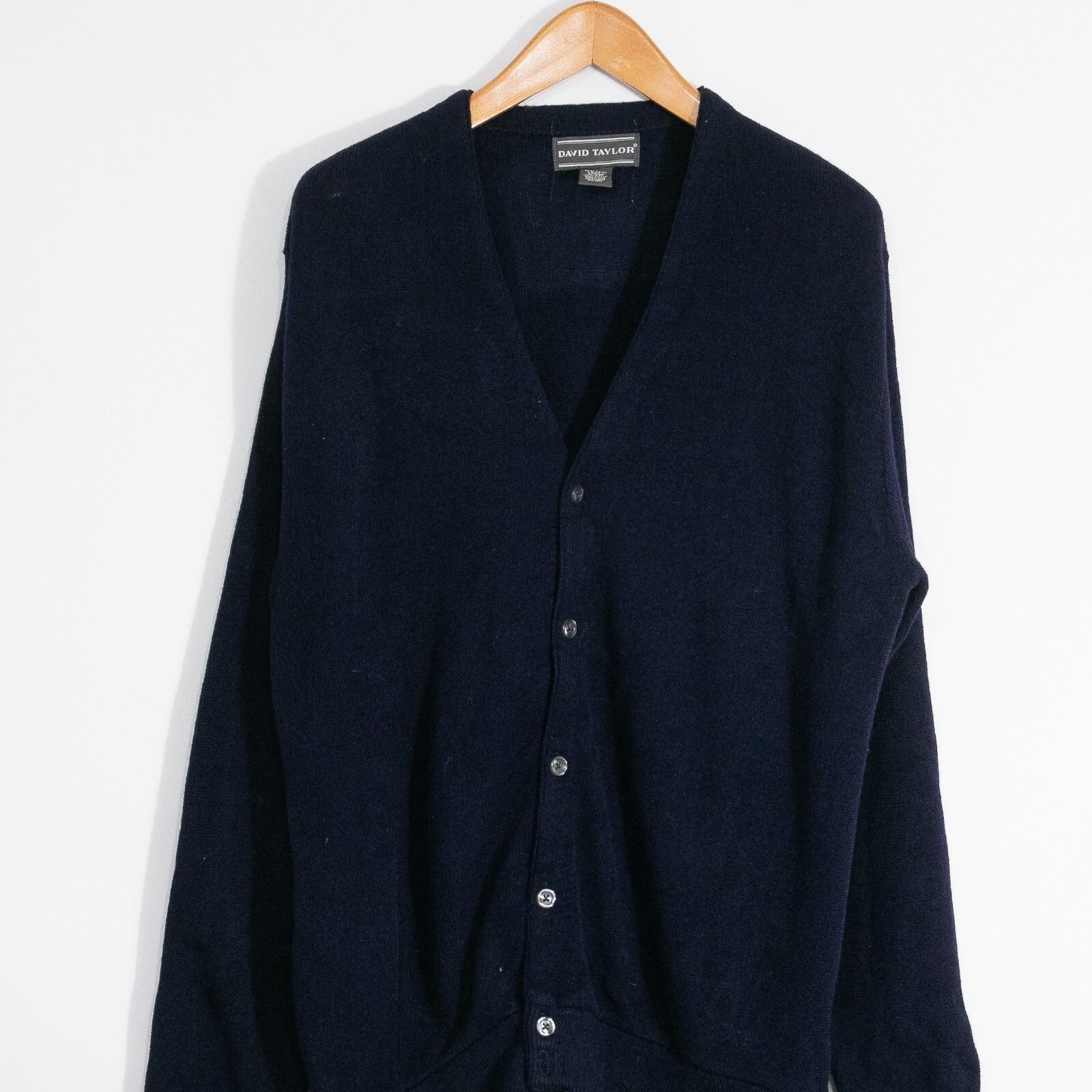 Vintage Vintage David Taylor Acrylic Cardigan Sweater Large Tall Size US L / EU 52-54 / 3 - 2 Thumbnail