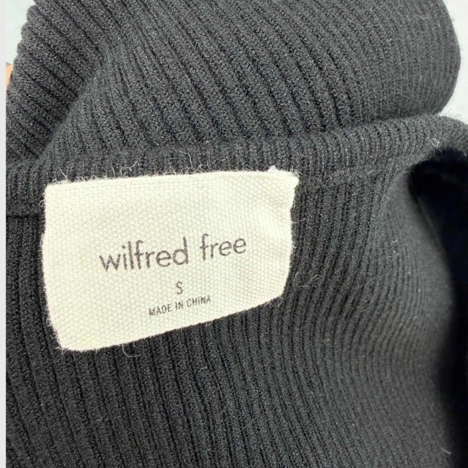 Other Aritzia Wilfred Ribbed Cutout Mini Dress Black S Size S / US 4 / IT 40 - 4 Thumbnail