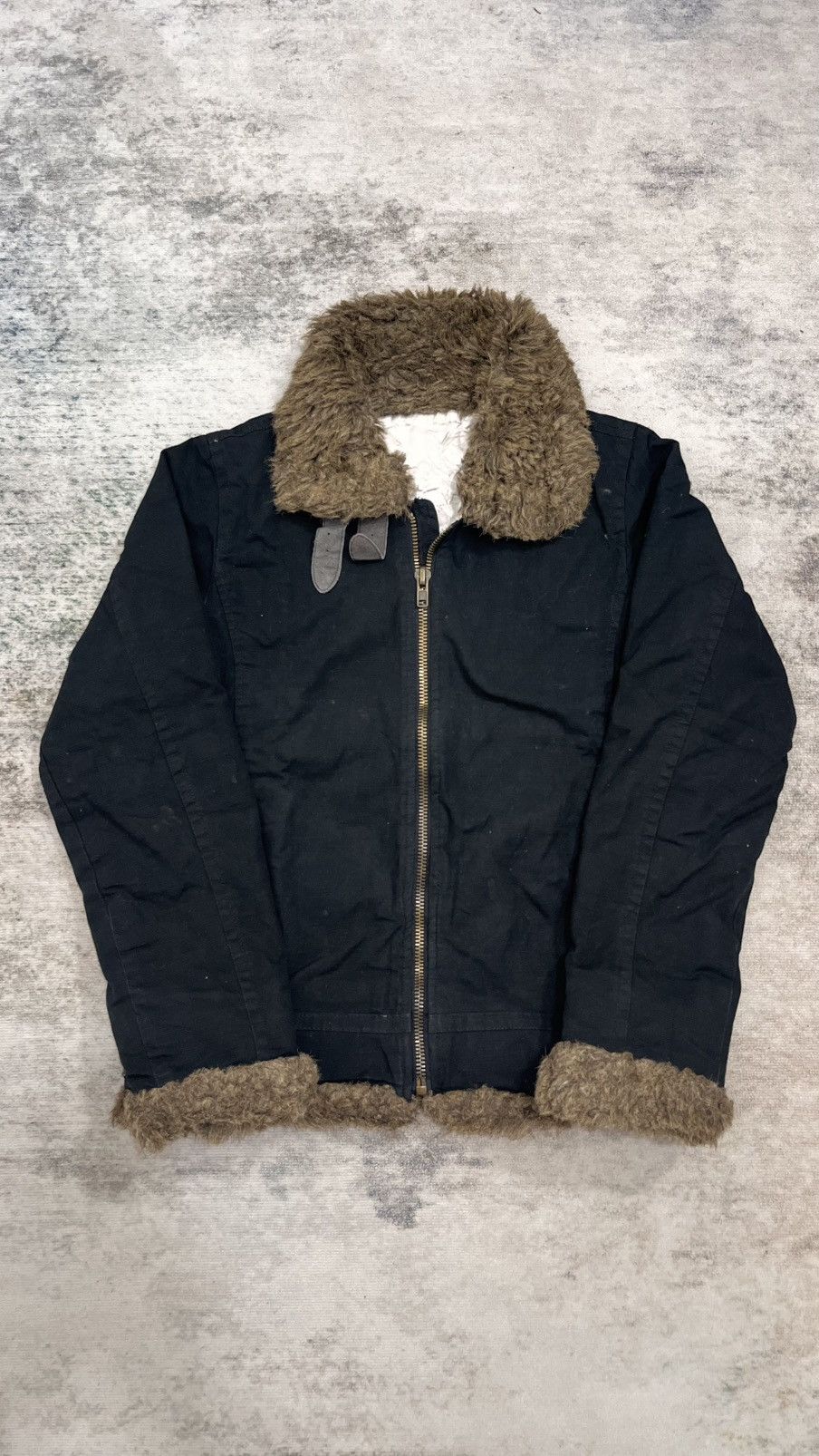 2000s Y2k type B-3 Faux fur jacket