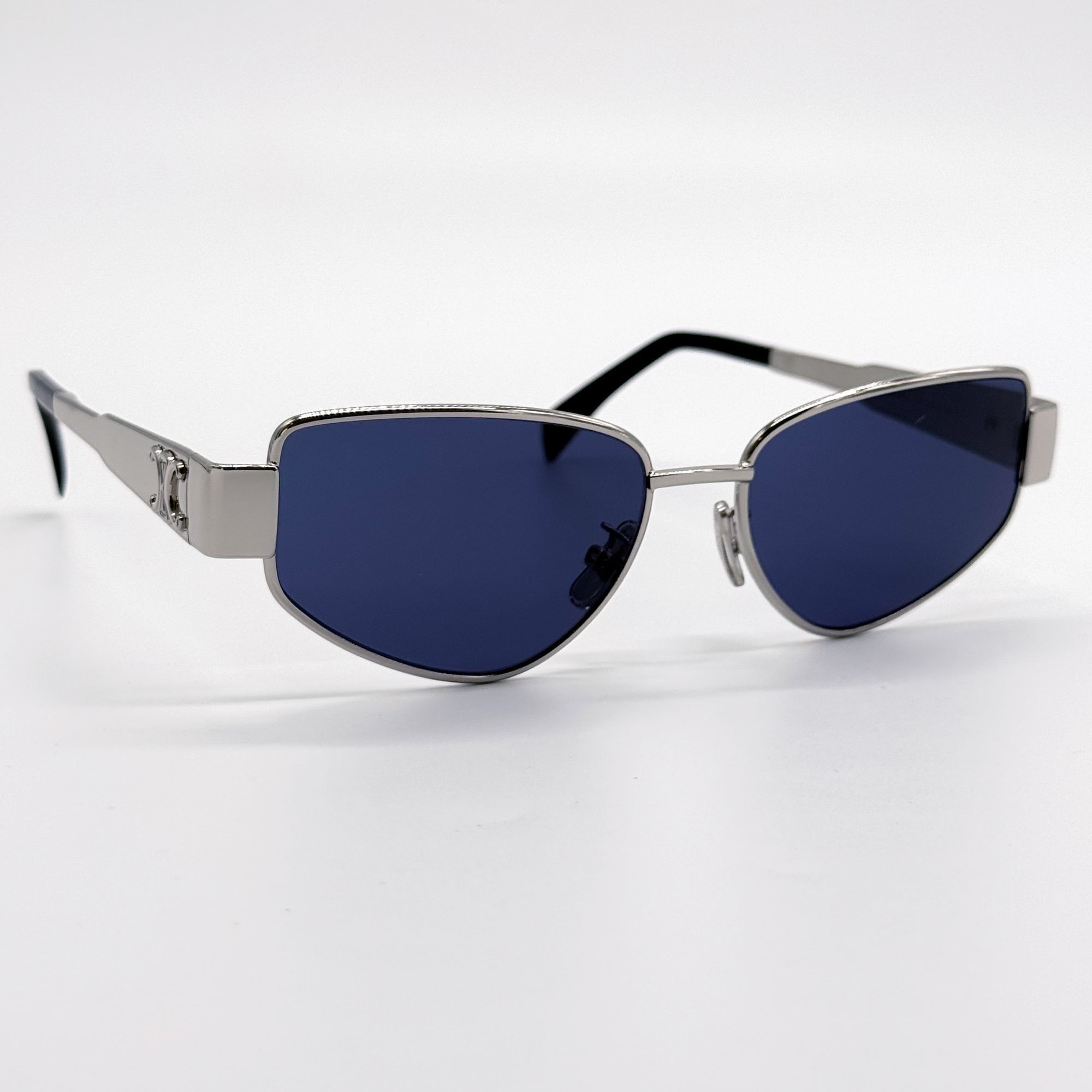 Celine NEW CL40293U 16V CELINE SUNGLASSES SILVER BLUE WOMEN EYEWEAR Size ONE SIZE - 4 Thumbnail