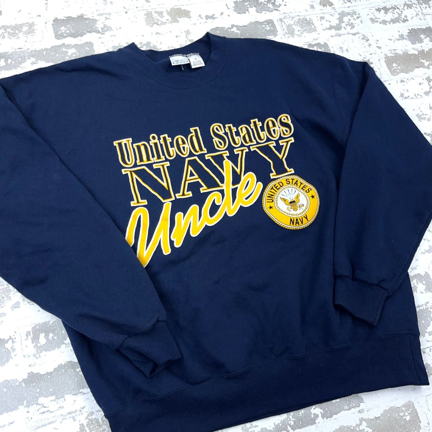 Soffe VINTAGE Soffe Navy Sweatshirt Men XL Blue Crew Neck Sweatshirt USA Military 90s Graphic Print Regular Mens Size US XL / EU 56 / 4 - 4 Thumbnail
