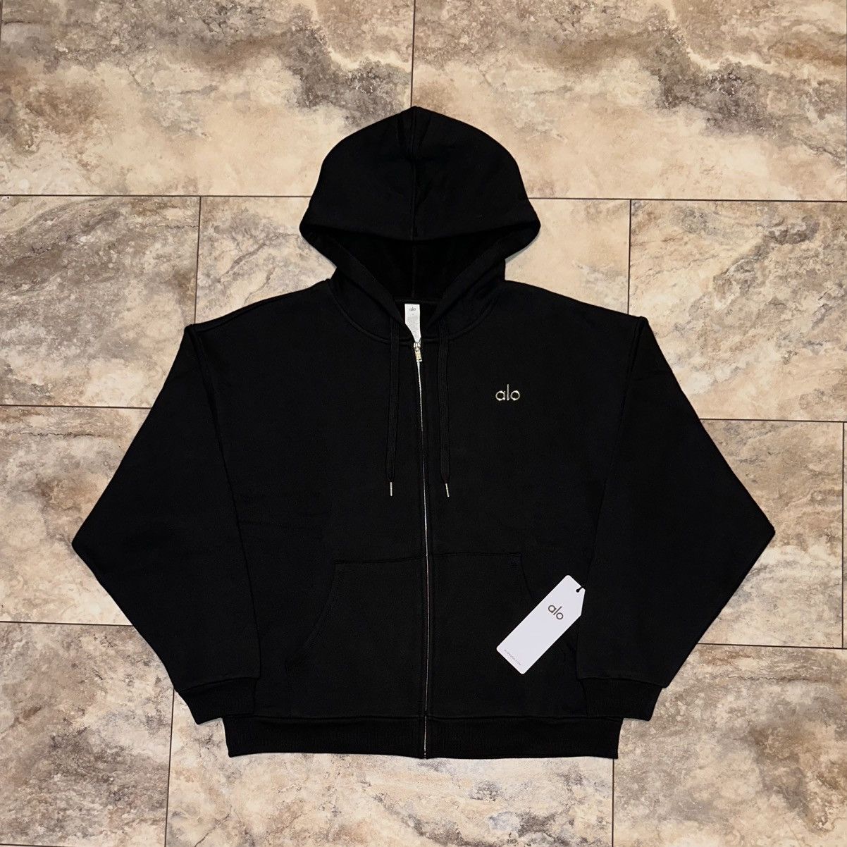 Alo Alo black accolade hoodie | Grailed