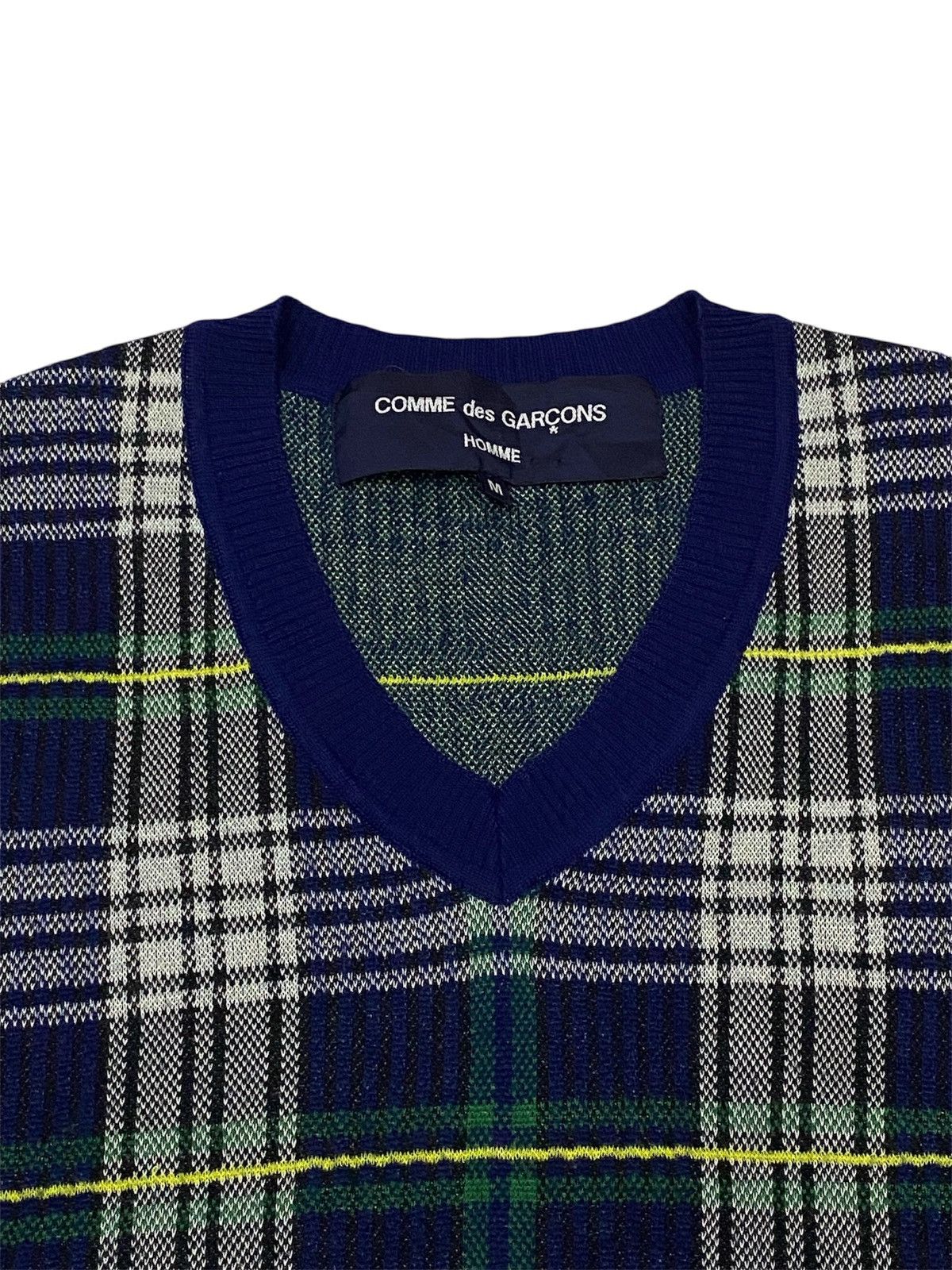 Comme des Garcons Homme Comme Des Garcons Homme AD2012 Knit Plaid Vest Size US M / EU 48-50 / 2 - 3 Thumbnail