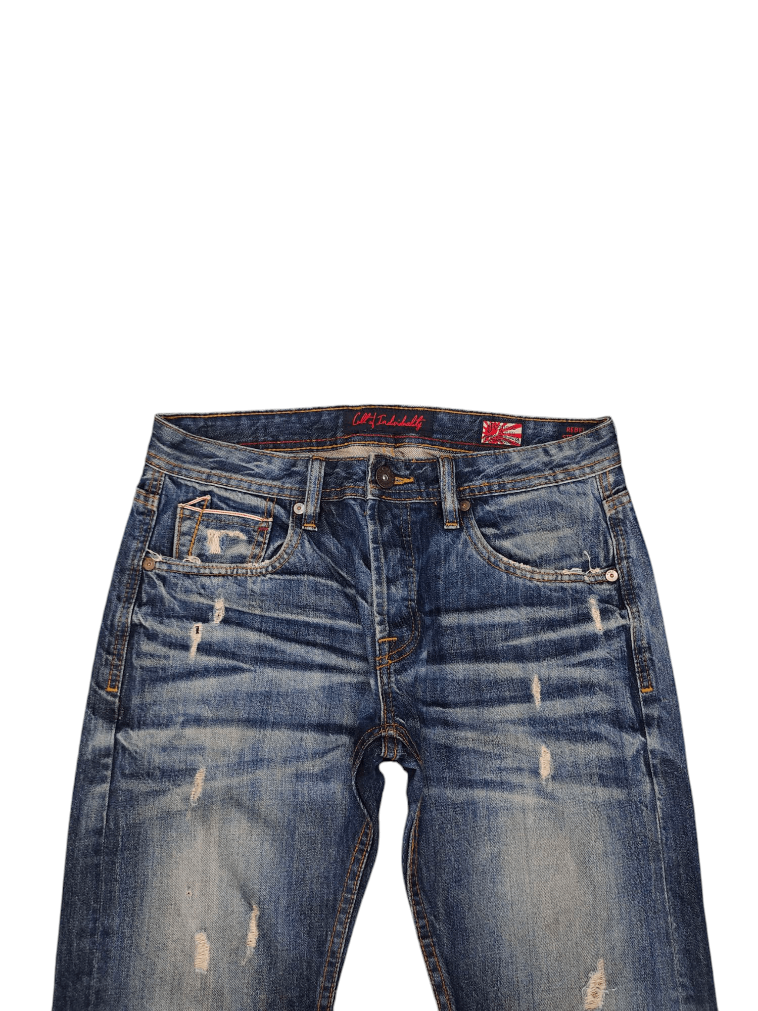 Kapital Cult Of Individuality Distress Clawmark Selvedge Jeans Size US 31 - 3 Thumbnail