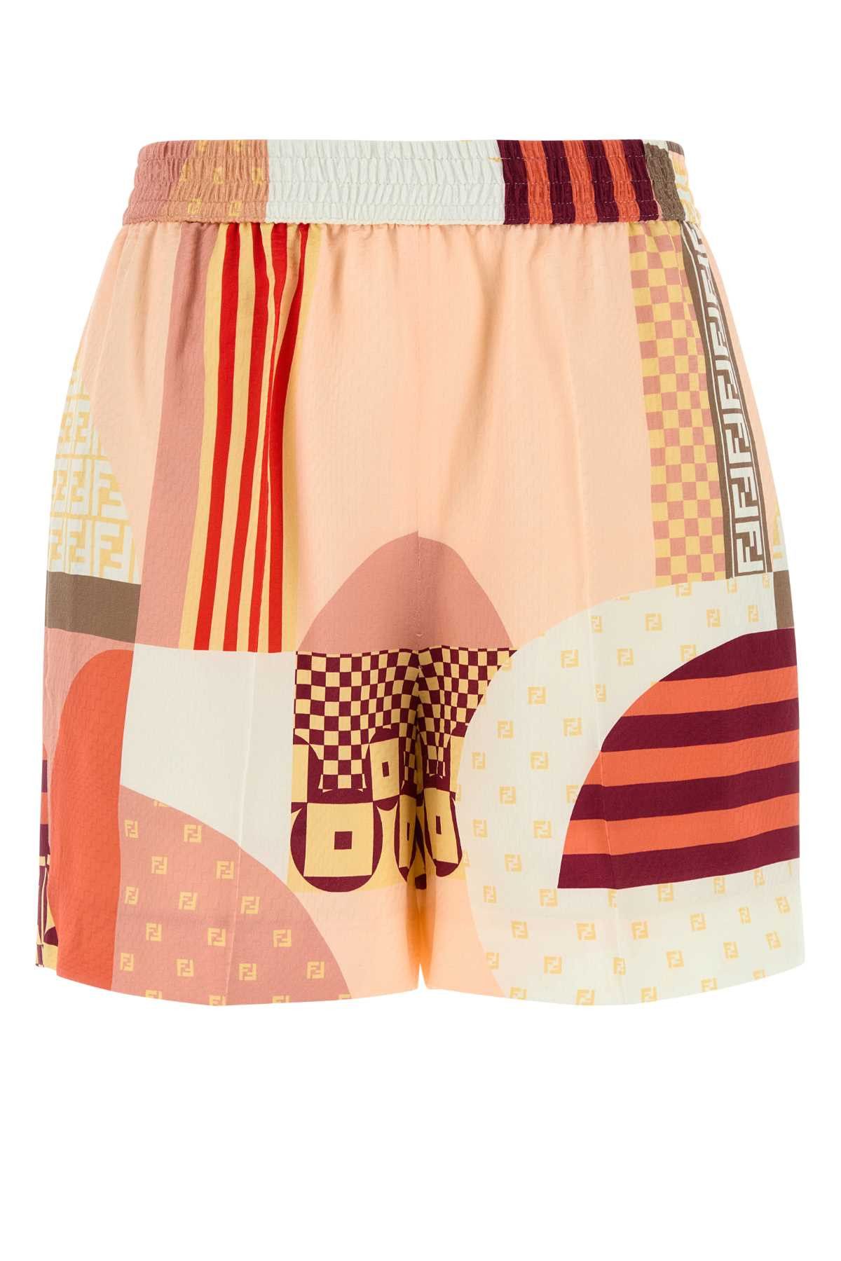 Fendi Printed Crepe Shorts Size 27" / US 4 / IT 40 - 1 Thumbnail