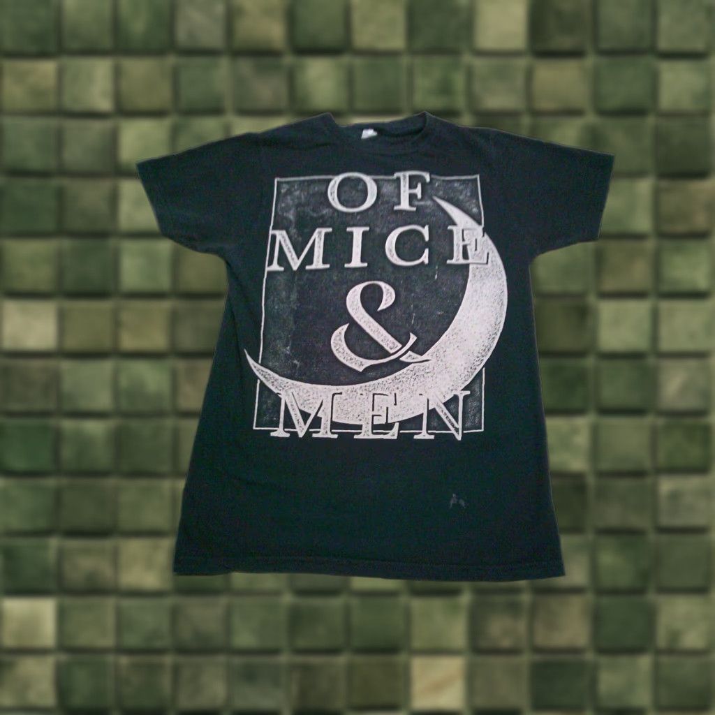 Vintage VINTAGE Bayisland T-Shirt Men Small Black Band OM&M Of Mice And Men Shirt Mens Short Sleeve Crew Neck Logo Graphic Print Merch Period Band Theme 2000s Size US S / EU 44-46 / 1 - 1 Thumbnail