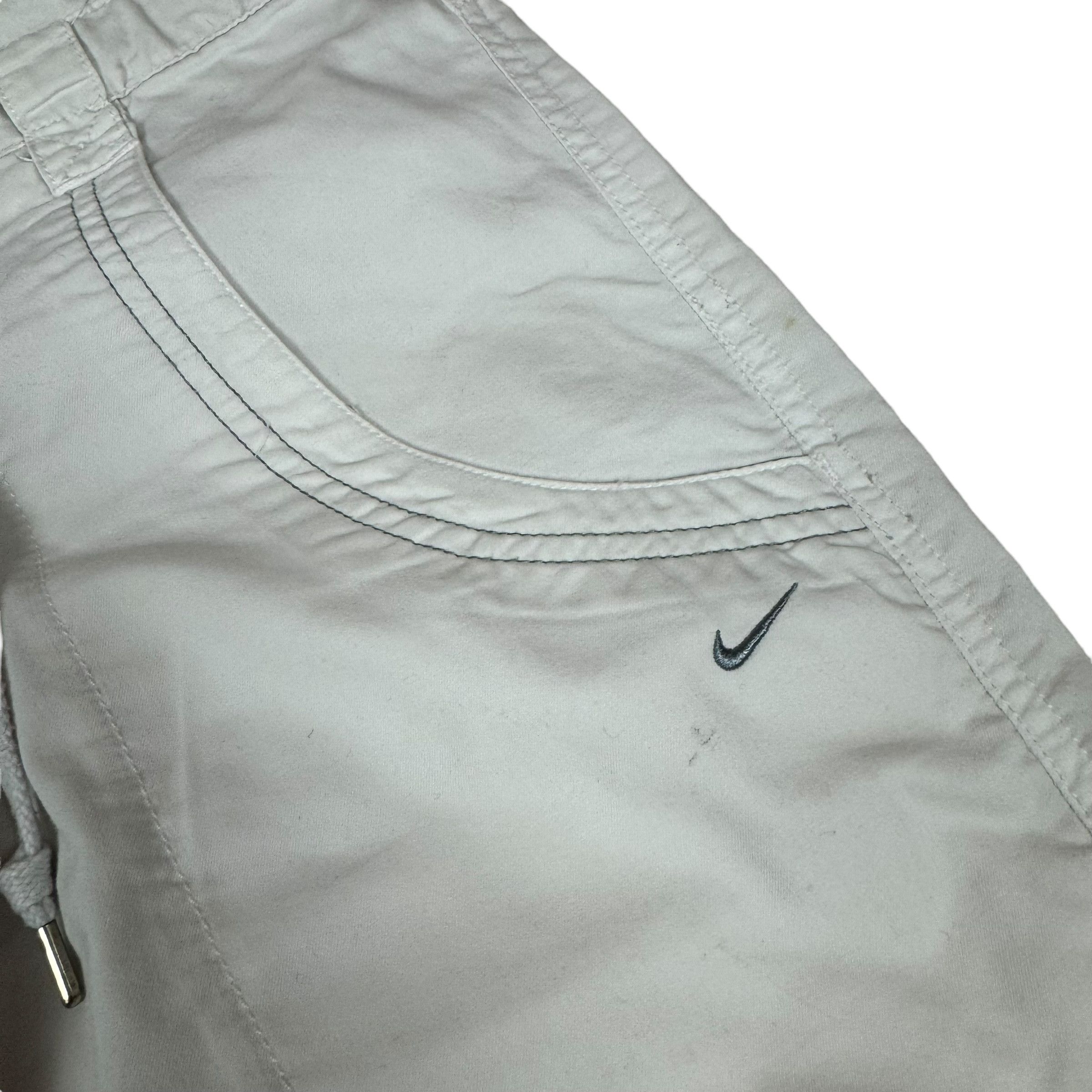Nike × Vintage Nike Dri-Fit Women's White Swoosh Straight Leg Pants 10 Size 32" / US 10 / IT 46 - 3 Thumbnail