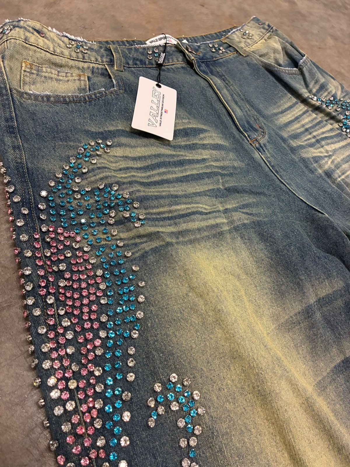 Vale Vale Valley Dreams Blue Tsunami Faded Denim Baggy Jeans 30 Size US 30 / EU 46 - 5 Thumbnail