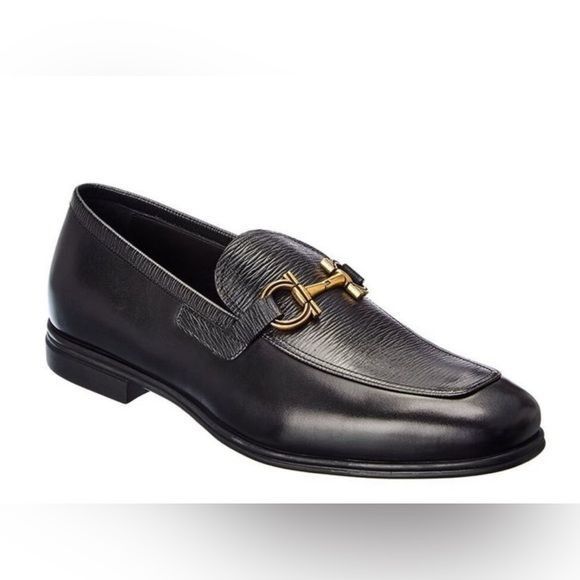 image of Salvatore Ferragamo Scarlet Leather Loafer, Black, Men's (Size 8)