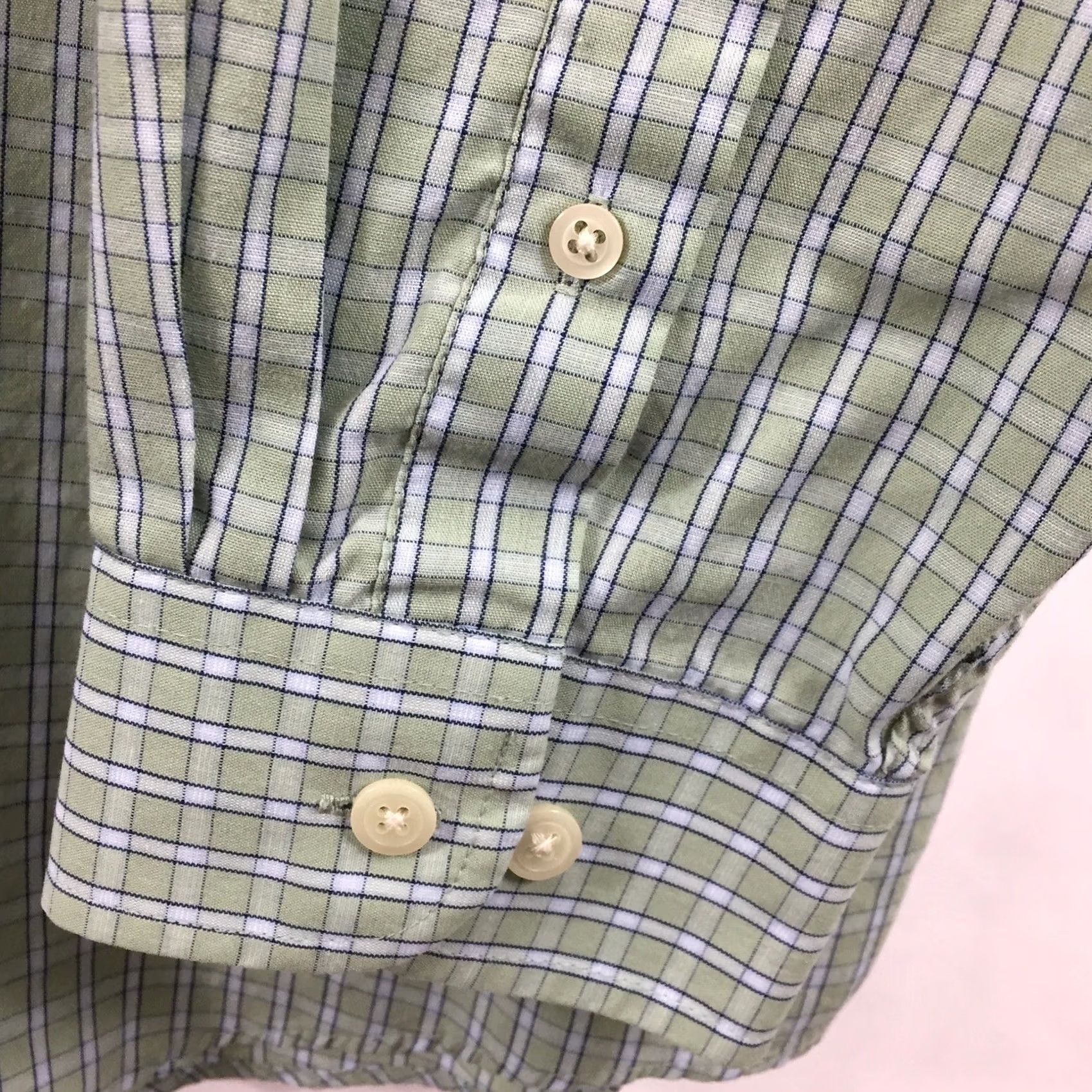 Arrow Arrow Shirt Mens XL Green Blue Check Long Sleeve Button-Down Wrinkle Free Size US XL / EU 56 / 4 - 5 Thumbnail