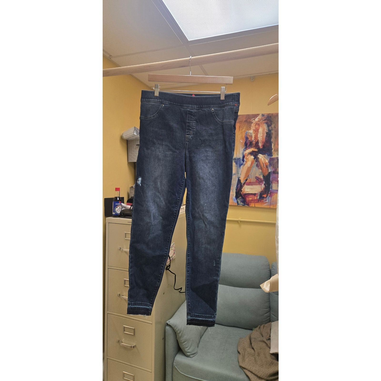 Spanx Spanks stretch skinny jeans size XL Size 33" - 2 Thumbnail
