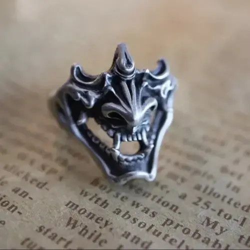 VIBE Half Hannya Mask Ring Size ONE SIZE - 1 Thumbnail