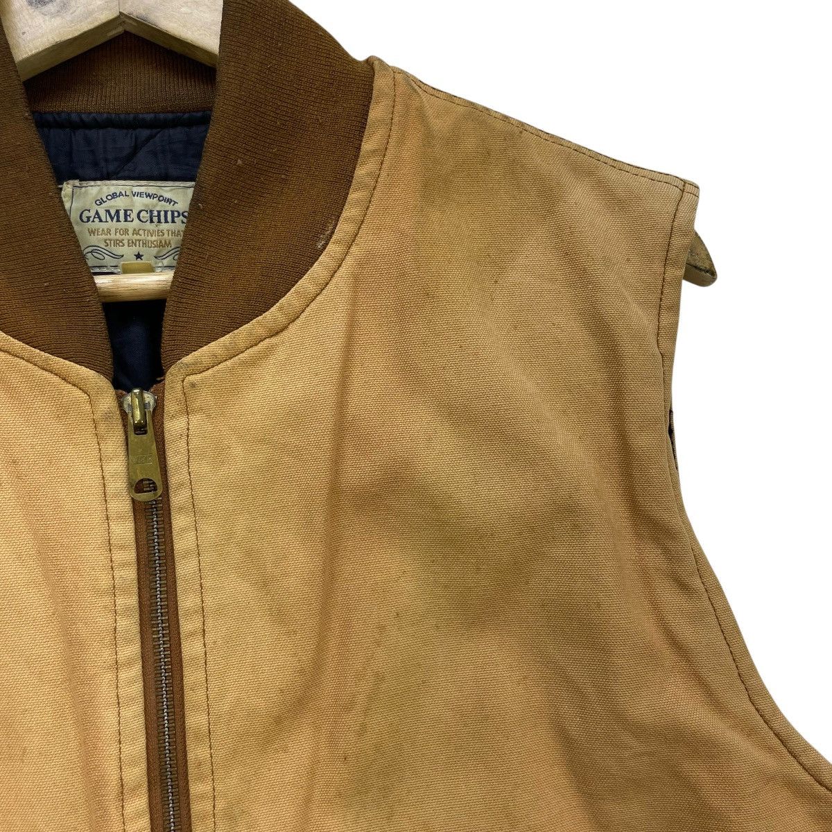 Japanese Brand × Vintage 💥Vintage Game Chips Duck Canvas Workwear Vest Jacket Size US M / EU 48-50 / 2 - 4 Thumbnail