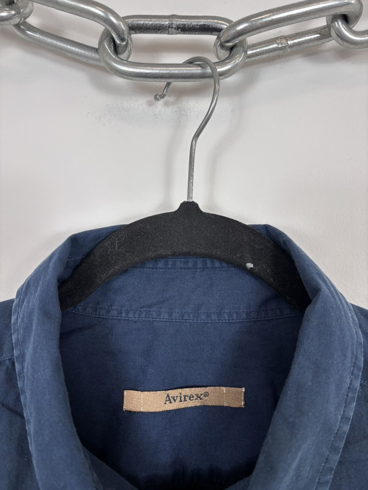 Avirex Vintage Avirex USA Navy Blue Button Up Long Sleeve Shirt Size US XXL / EU 58 / 5 - 9 Thumbnail