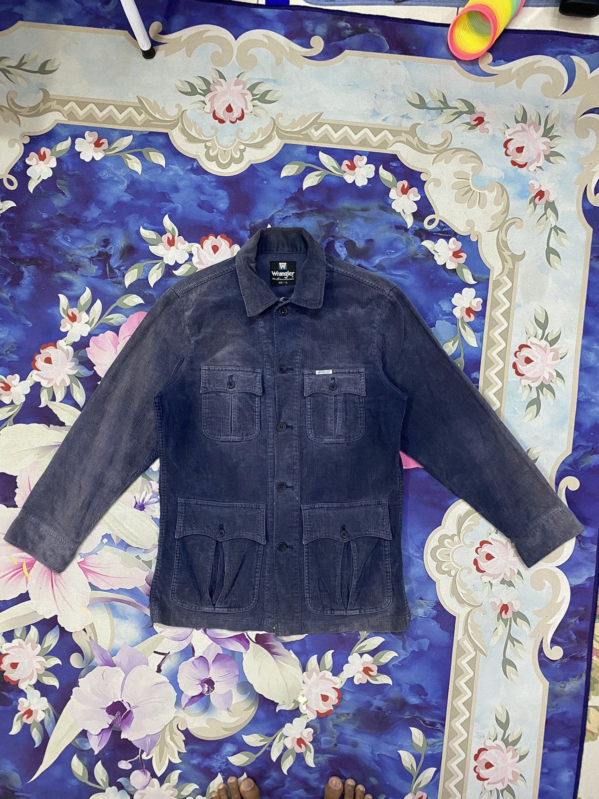Vintage × Wrangler 🔥 Sunfaded 🔥 Vintage Distressed Wrangler Corduroy Jacket Size L / US 10 / IT 46 - 1 Thumbnail