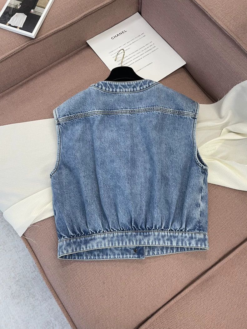 Chanel Chanel 25K blue bow denim vest jacket Size XS / US 0-2 / IT 36-38 - 3 Thumbnail