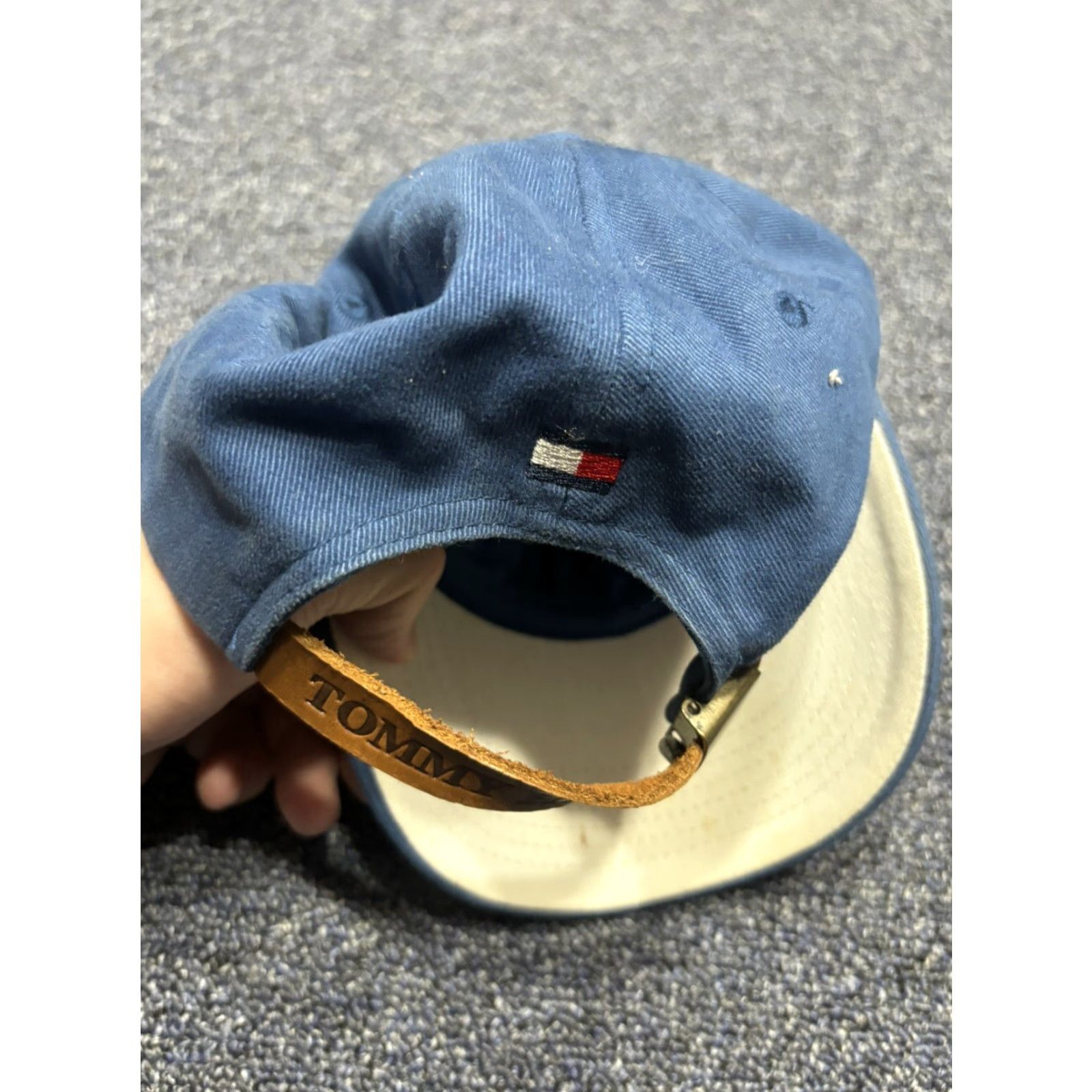Tommy Hilfiger VINTAGE Tommy Hilfiger SURF CAMP Hat Cap Leather Strap Cotton Adjustable Size ONE SIZE - 3 Thumbnail