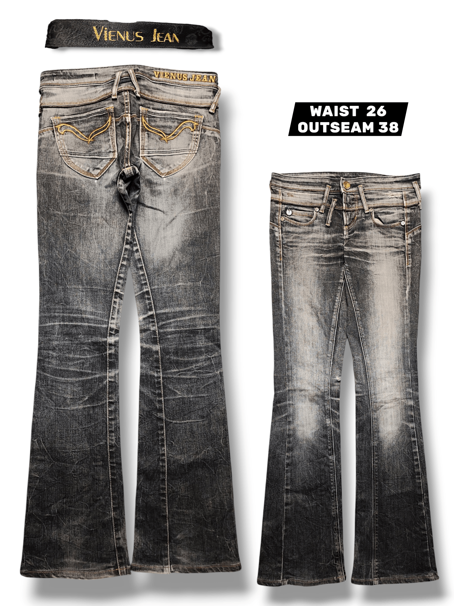 Undercover Vienus Something Edwin Flared Bootcut Low Rise Washed 26x31 Size 26" / US 2 / IT 38 - 1 Thumbnail