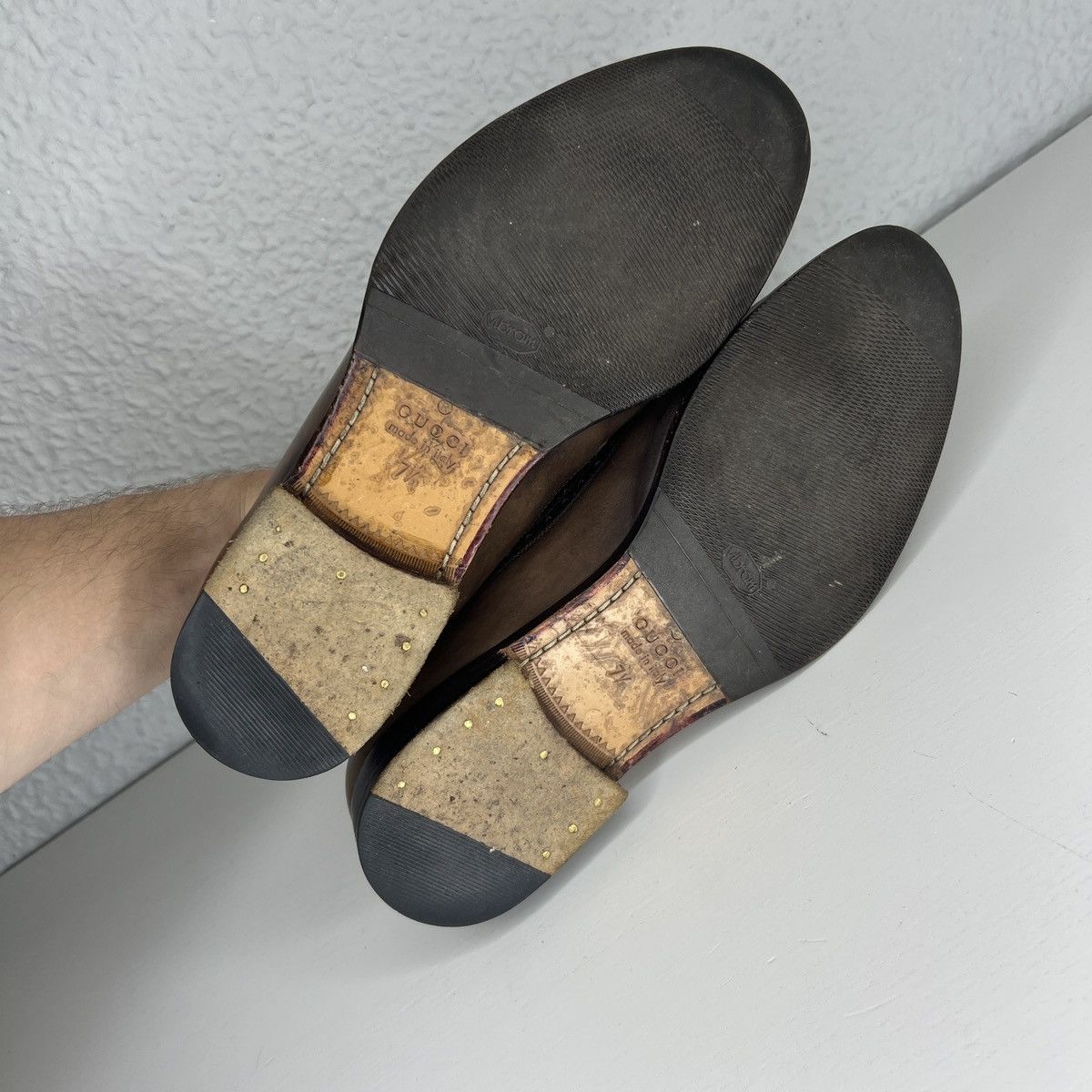 Gucci Gucci Horsebit Loafers Shoes Brown Patina Leathe 7.5 G Size US 8.5 / EU 41-42 - 7 Thumbnail