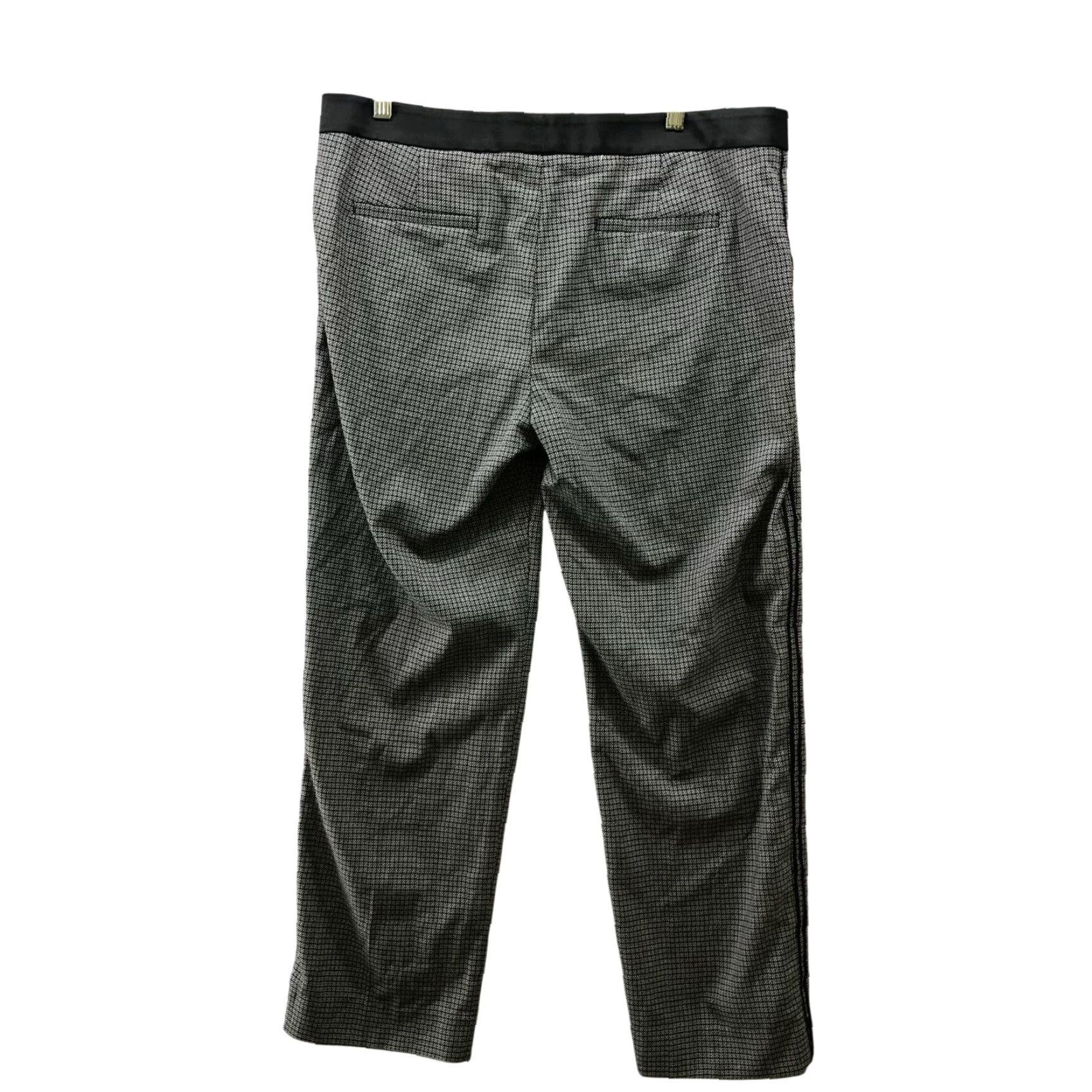 Banana Republic Banana Republic Dress Pants Womens 14 Gray Black Printed Jacquard Slim Ankle Dress Pants Size 36" / US 14 / IT 50 - 2 Thumbnail