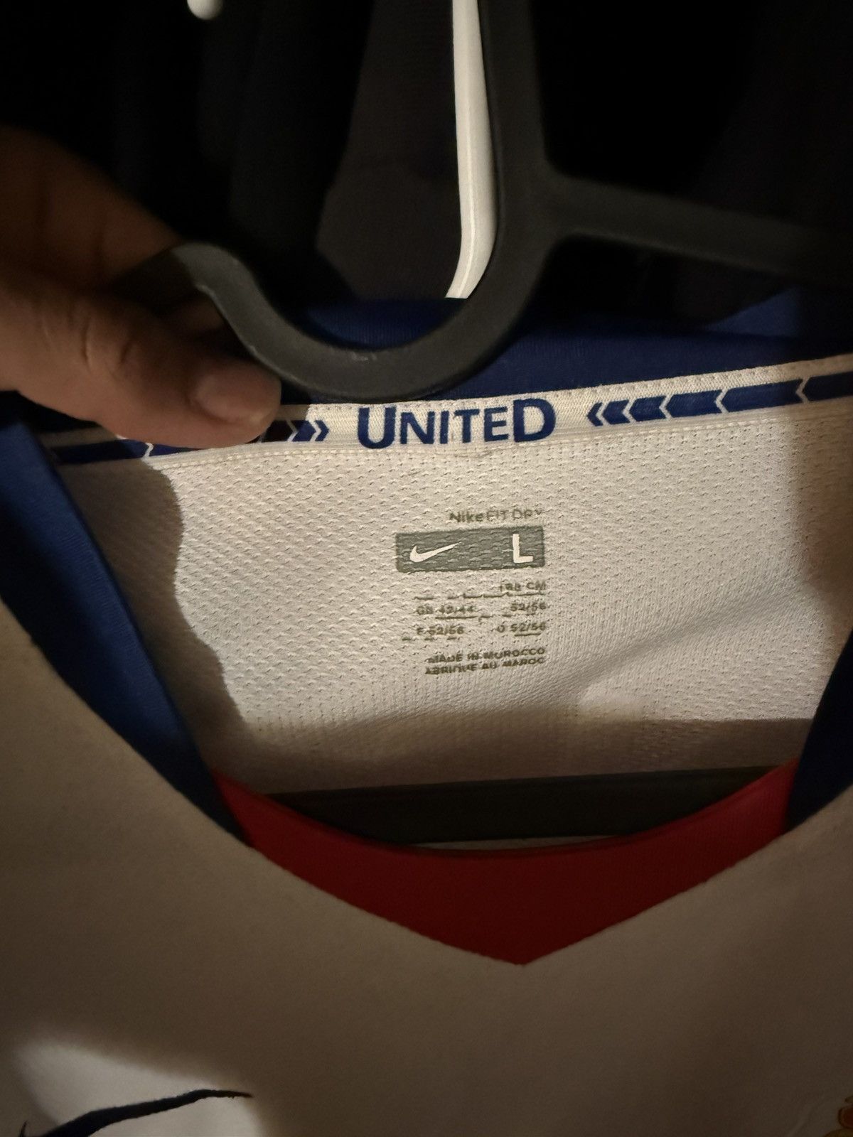 Nike Manchester United 08/09 White Away Jersey Size US L / EU 52-54 / 3 - 5 Thumbnail