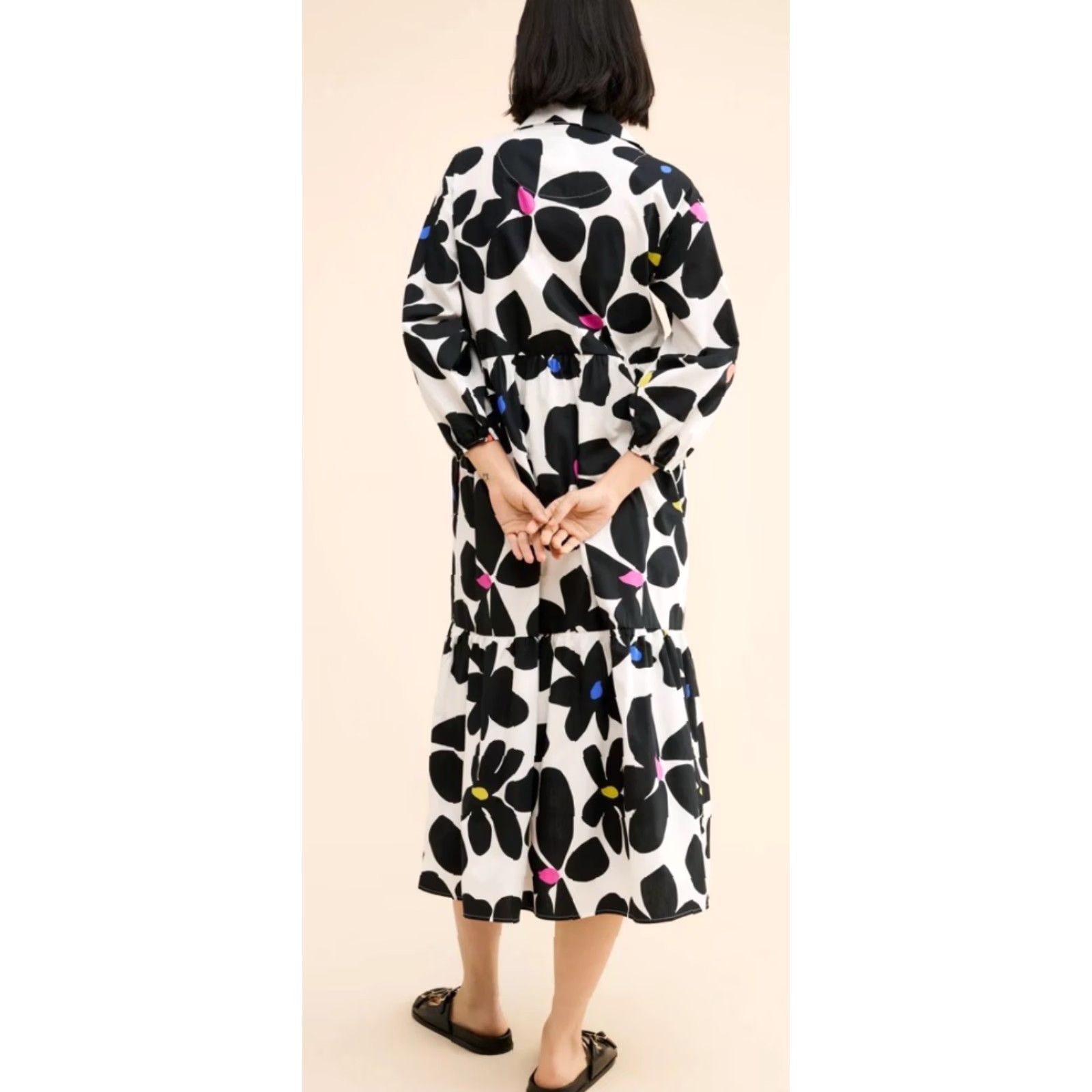 anthropologie maeve black floral dress Maeve-Anthropologie Size 6-S Women's Black-Multi Floral Shift Dress   Treasures Upscale Consignment