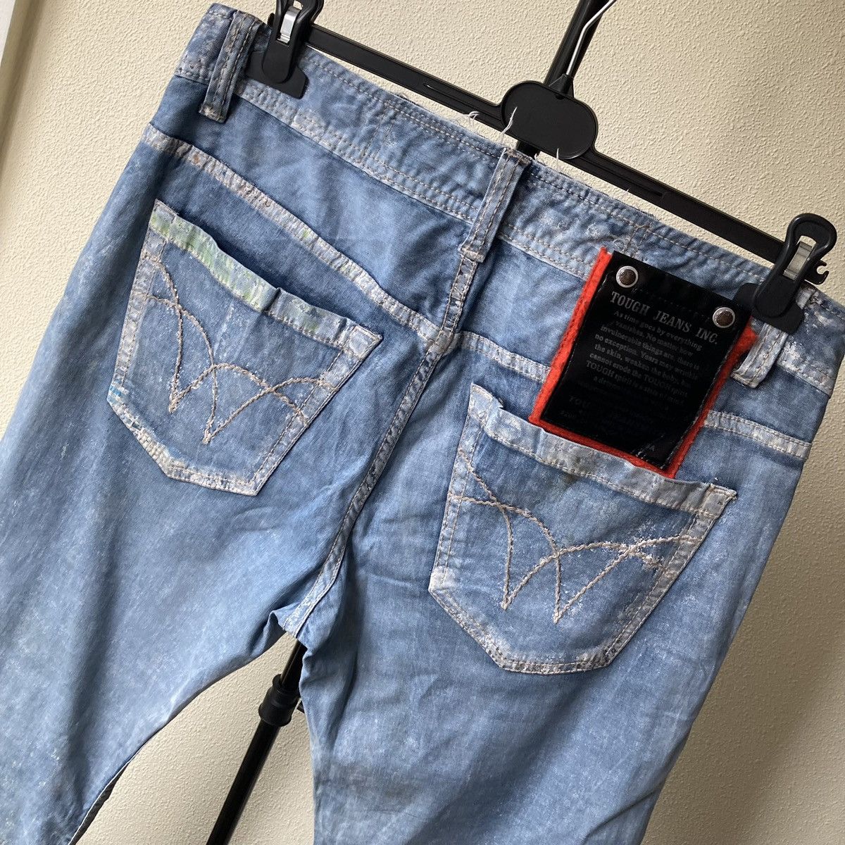 Vintage Japan Newspaper Tough Jeans Patchwork Size US 32 / EU 48 - 5 Thumbnail