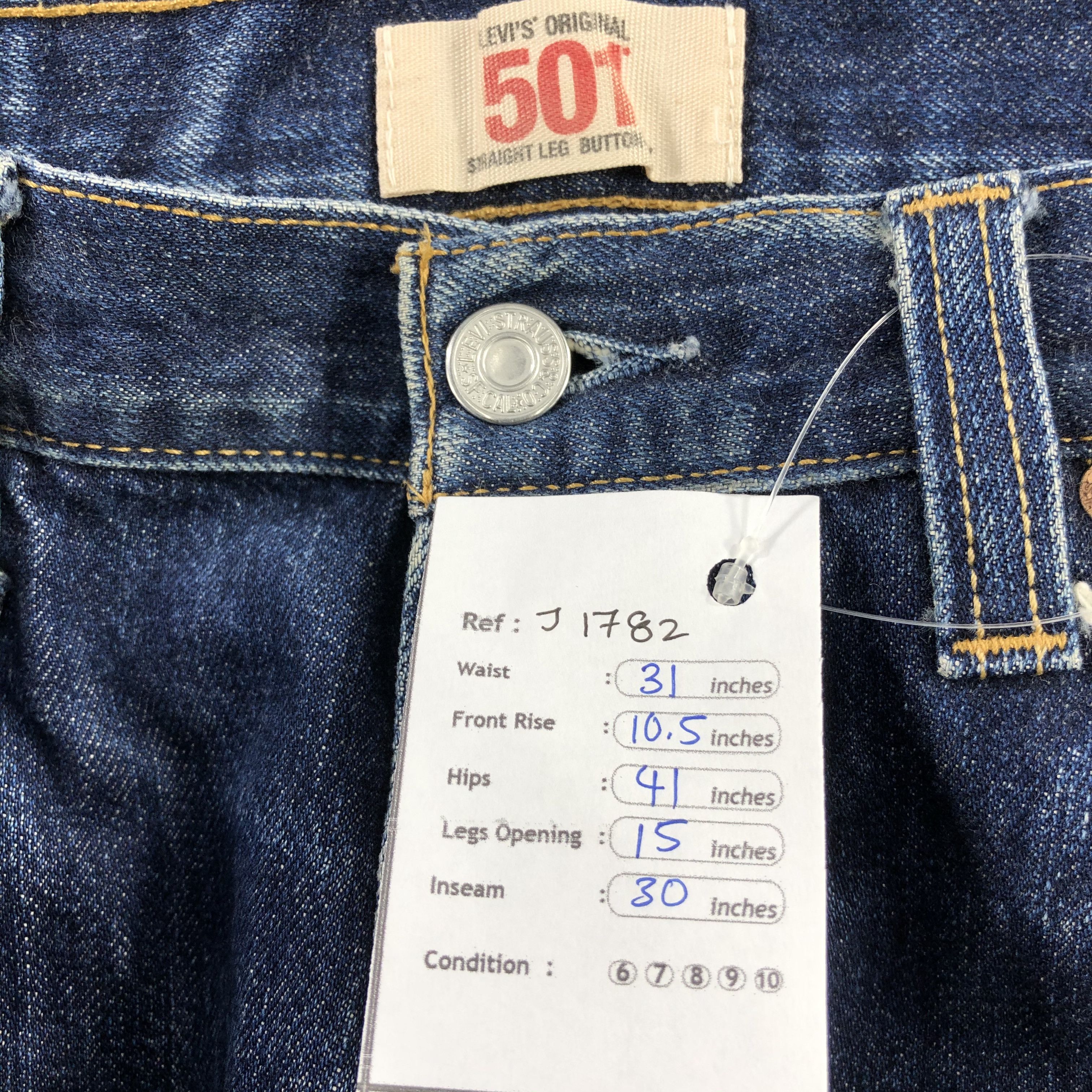 Levi's Vintage Blue Wash Levis 501 Jeans-J1782 Size US 31 - 13 Thumbnail