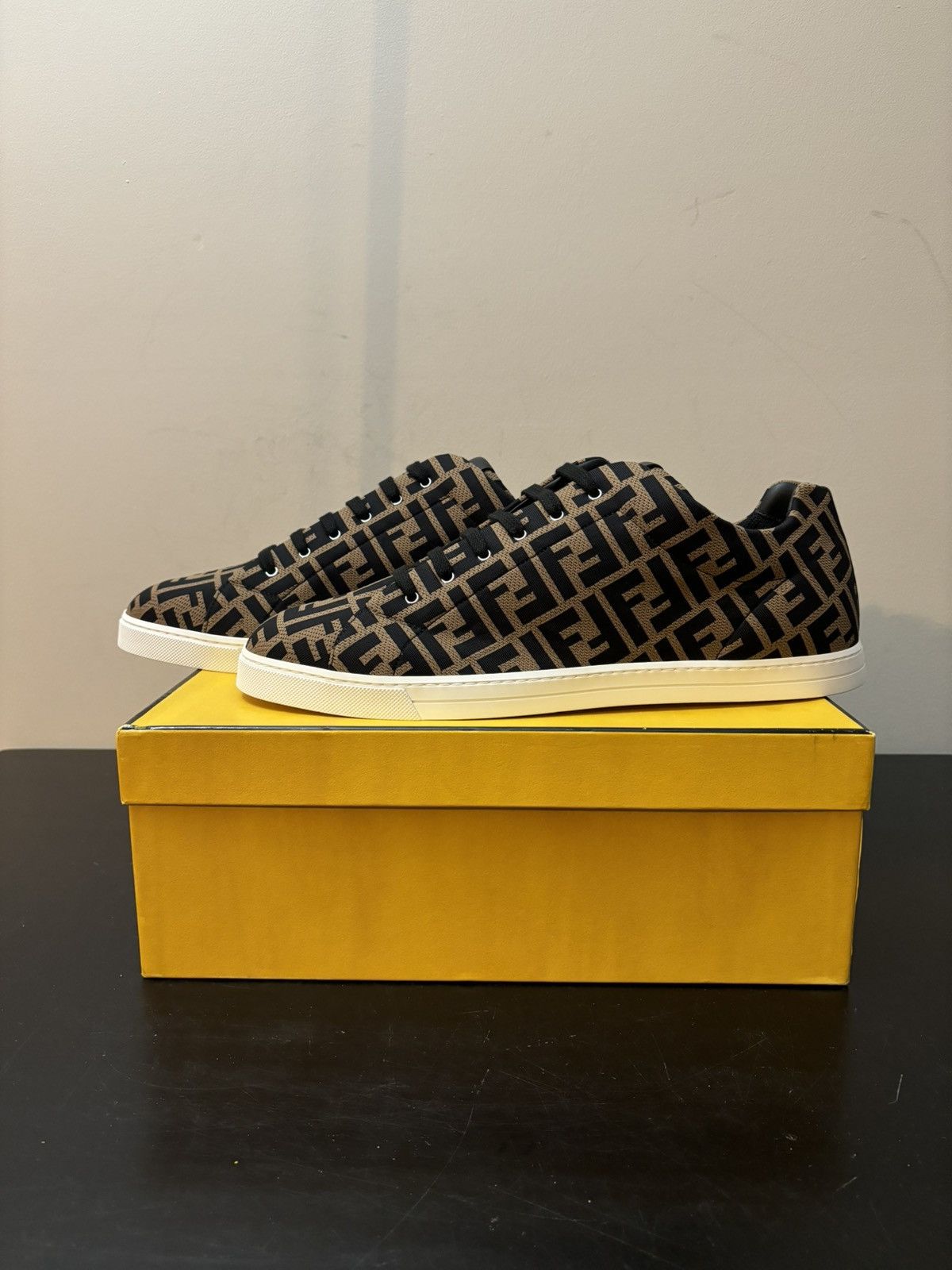 Fendi Fendi Forever Allover FF Zucca Monogram Sneakers Brown Size US 13 / EU 46 - 1 Thumbnail