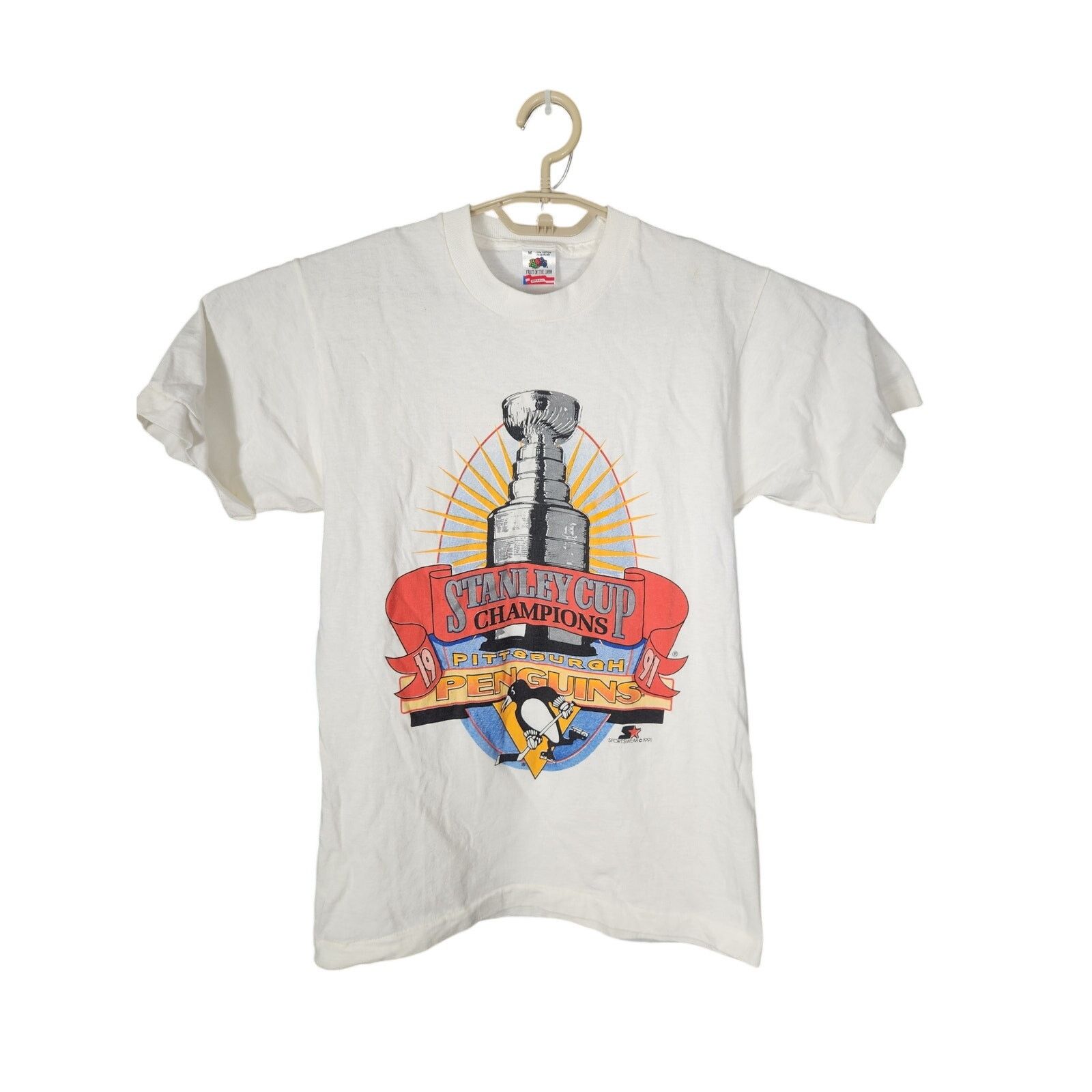Fruit Of The Loom Vintage 1991 Starter Pittsburgh Penguins T men's medium Size US M / EU 48-50 / 2 - 1 Thumbnail