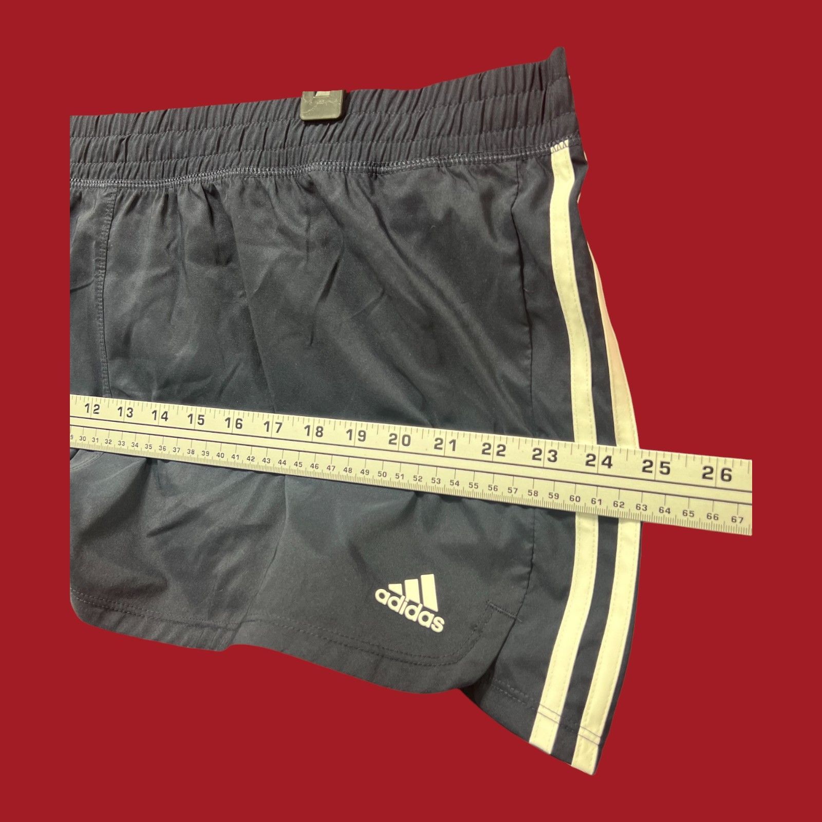Adidas Adidas-Women's Pacer 3 Stripes Moisture Wicking Elastic Wais Size 42" / US 20 - 7 Thumbnail