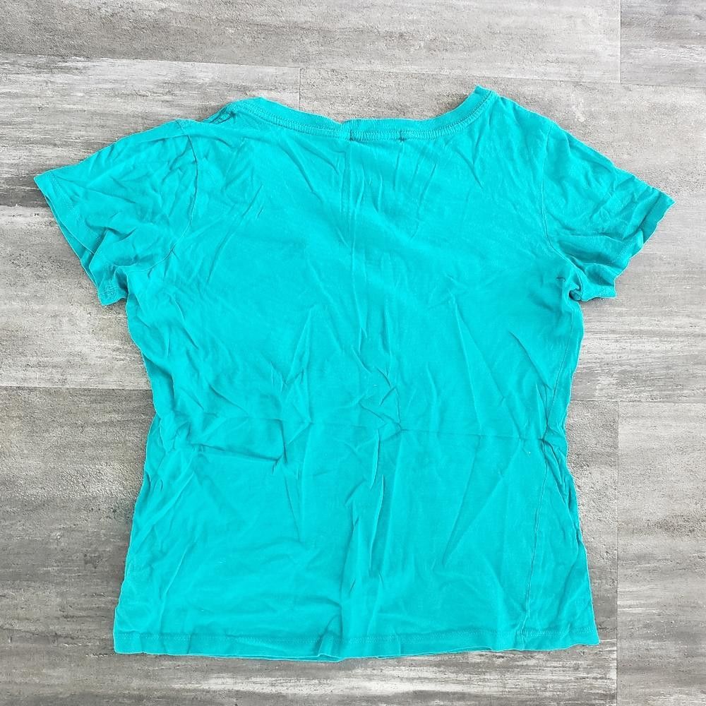 Forever 21 Teal Green Ride Lit F21 Short Sleeve Size S / US 4 / IT 40 - 2 Thumbnail