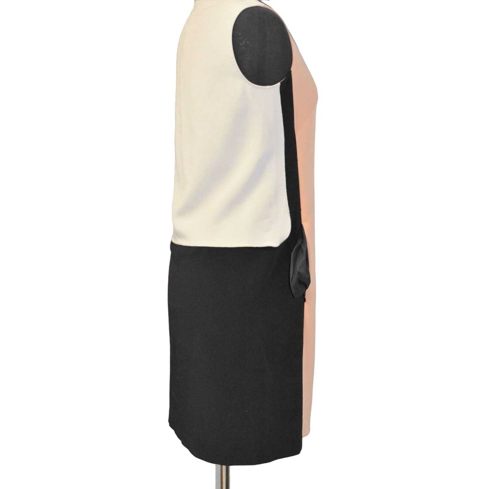 Elie Tahari A8 NEW ELIE TAHARI Orange Black Colorblock Panels Dress Sz 4 Size S / US 4 / IT 40 - 4 Thumbnail