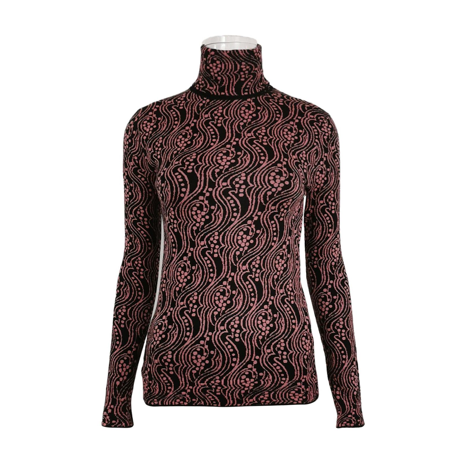 Prada Prada Patterned Wool Blend Turtleneck Sweater Size IT 36 Size XS / US 0-2 / IT 36-38 - 1 Thumbnail